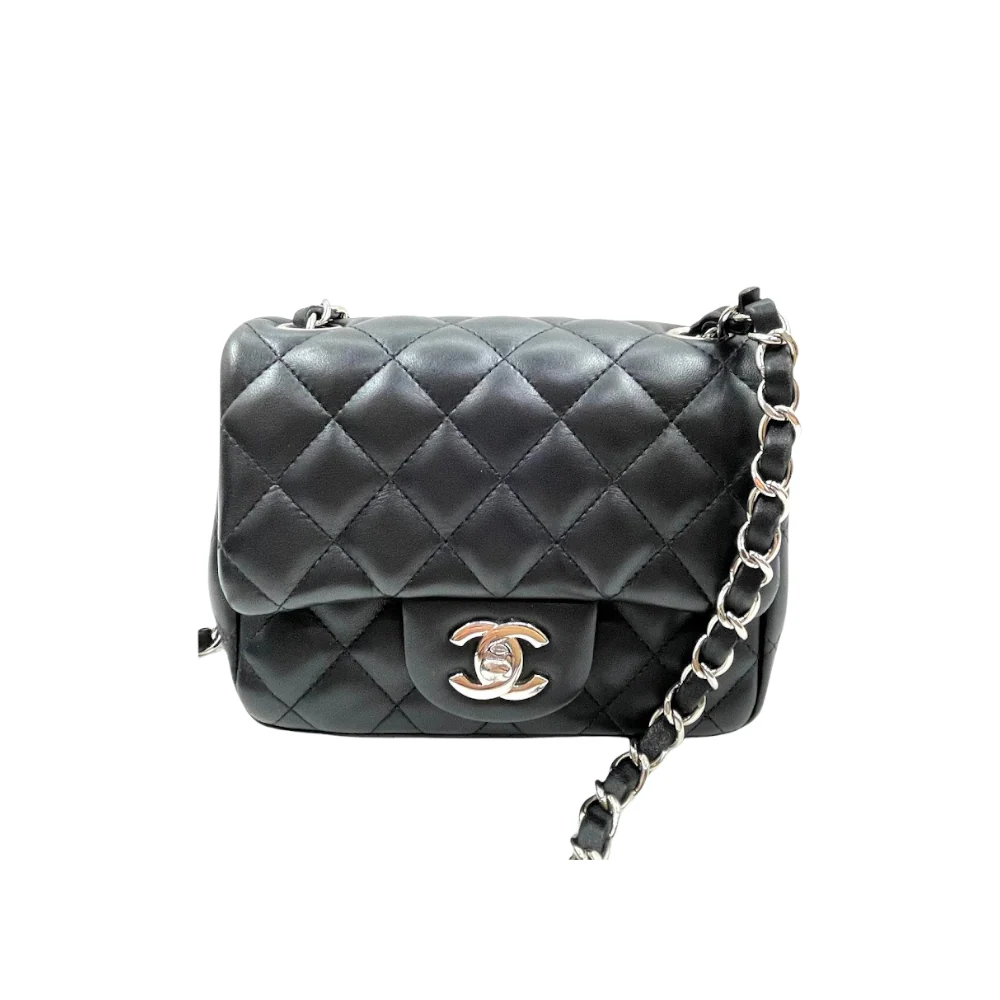 Classic Flap Square Mini Lambskin Black SHW - Image 6
