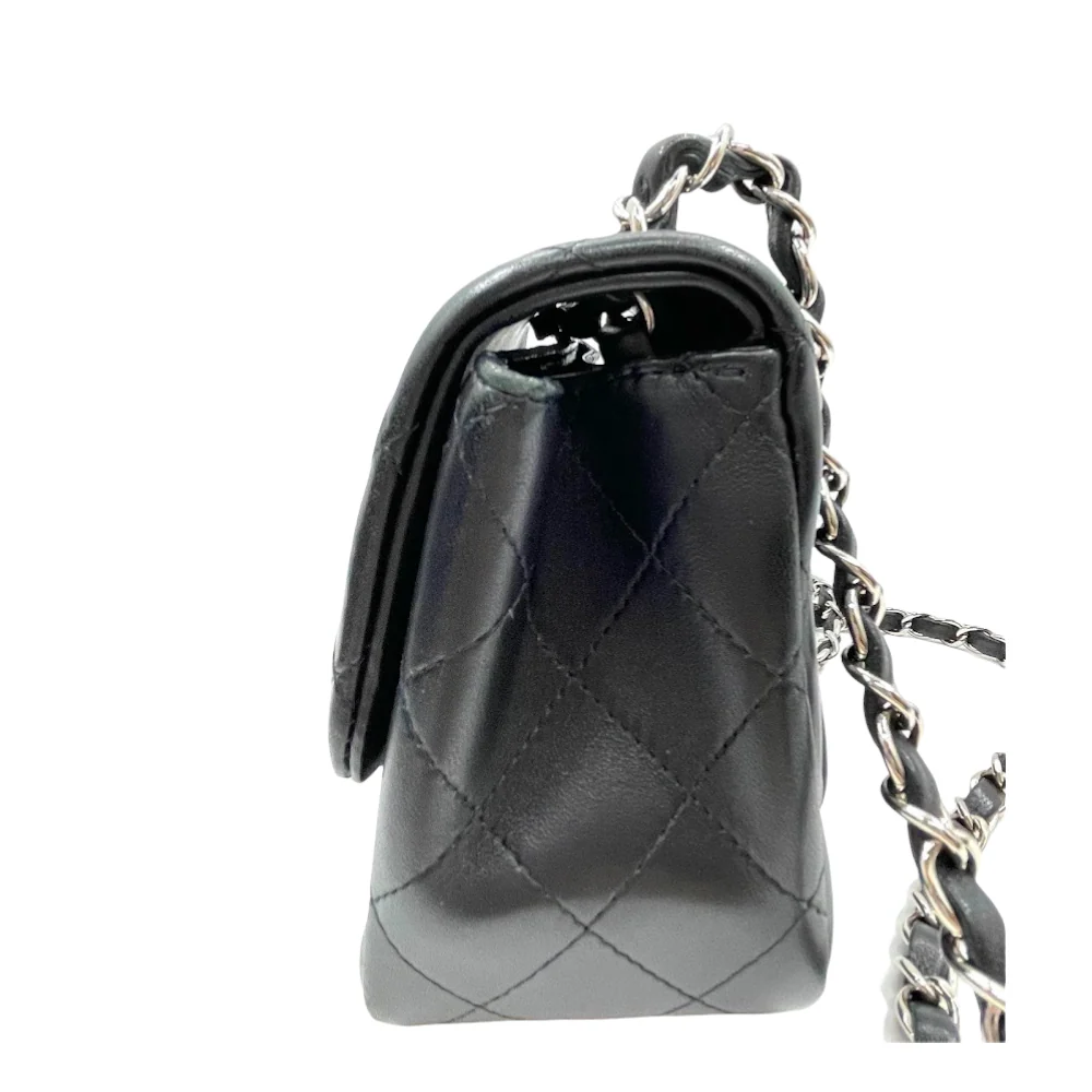 Classic Flap Square Mini Lambskin Black SHW - Image 7