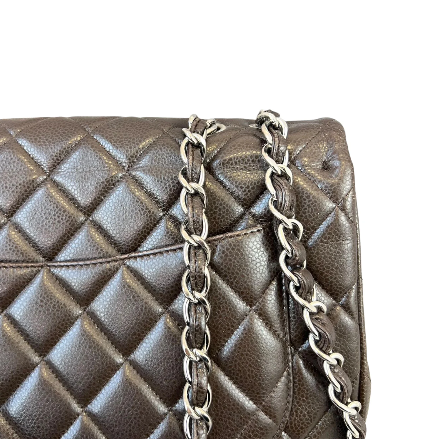 Classic Jumbo Single Flap Brown SHW - Image 13