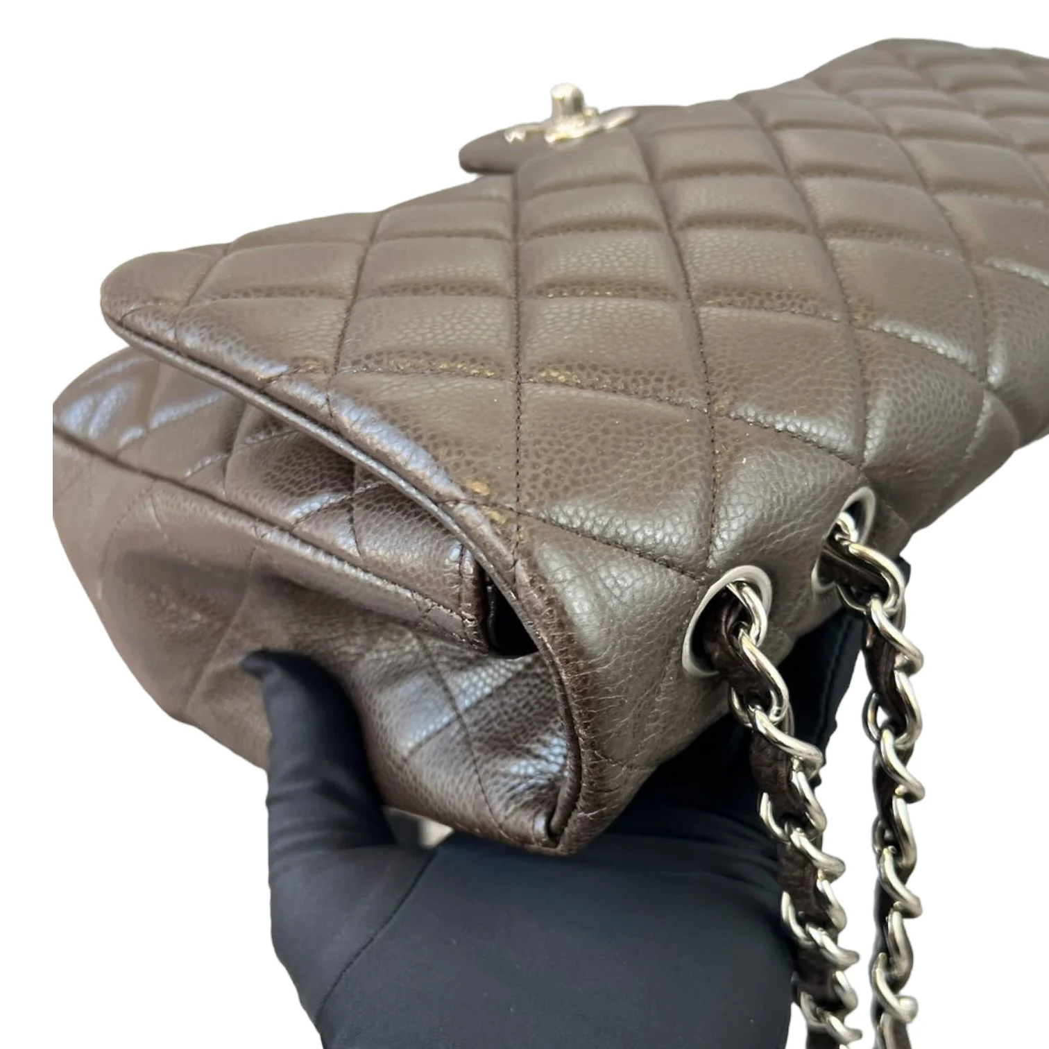 Classic Jumbo Single Flap Brown SHW - Image 15