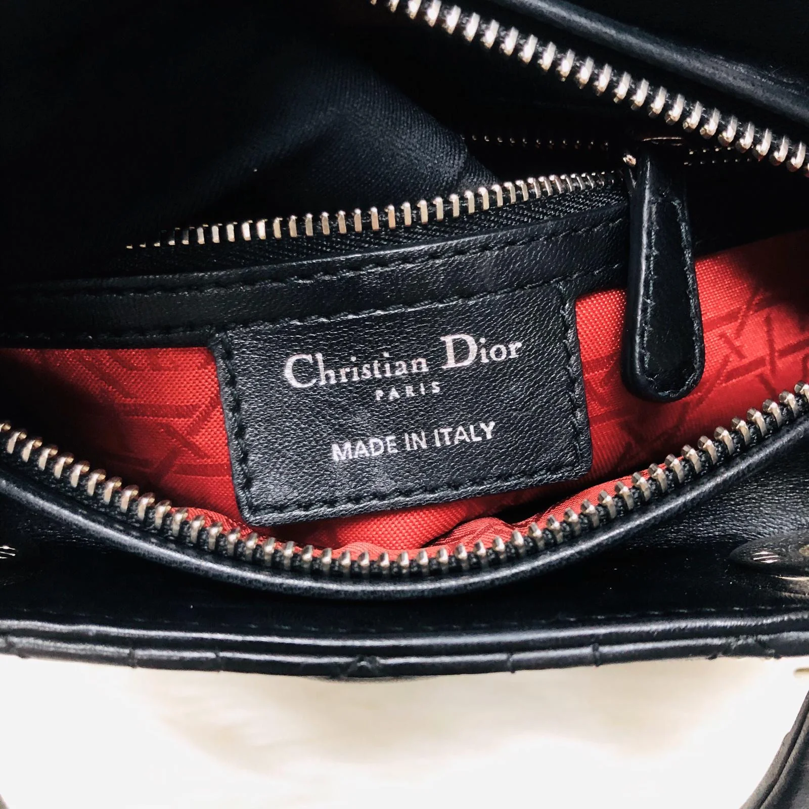 Classic Lambskin Cannage Medium Lady Dior Black Leather Bag - Image 19