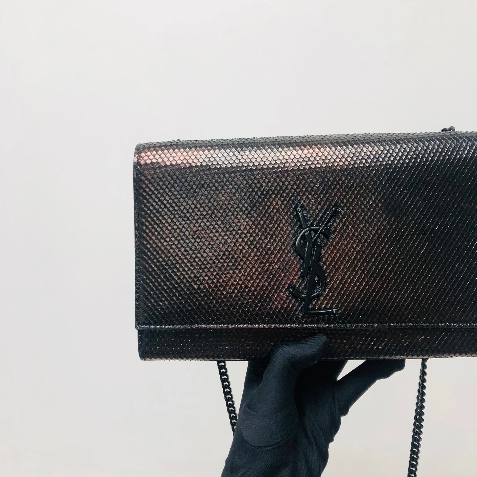 Classic Monogram Kate Satchel in Python-Effect Leather - Image 2