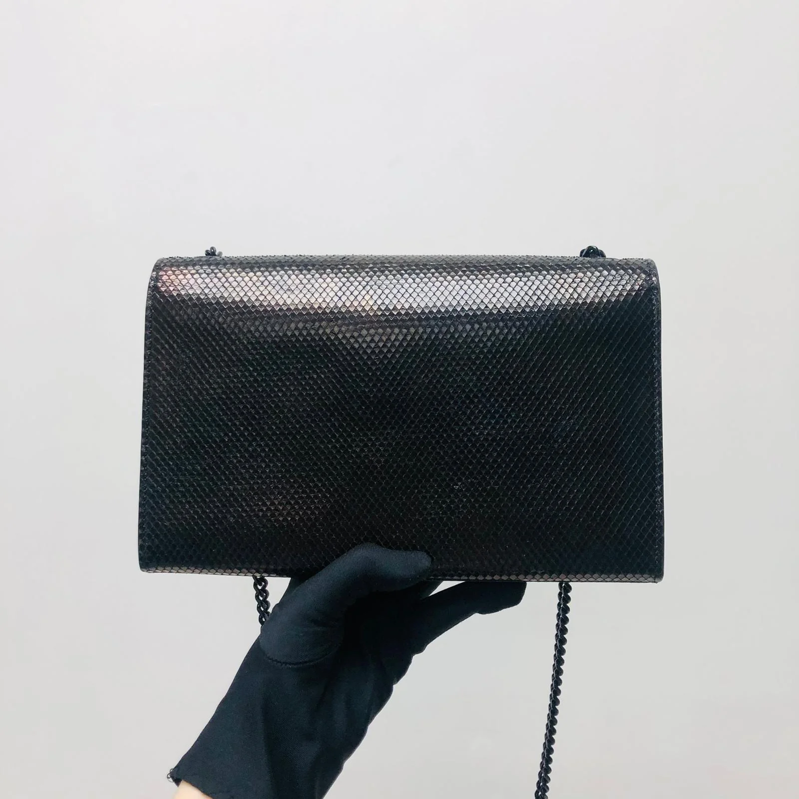 Classic Monogram Kate Satchel in Python-Effect Leather - Image 5
