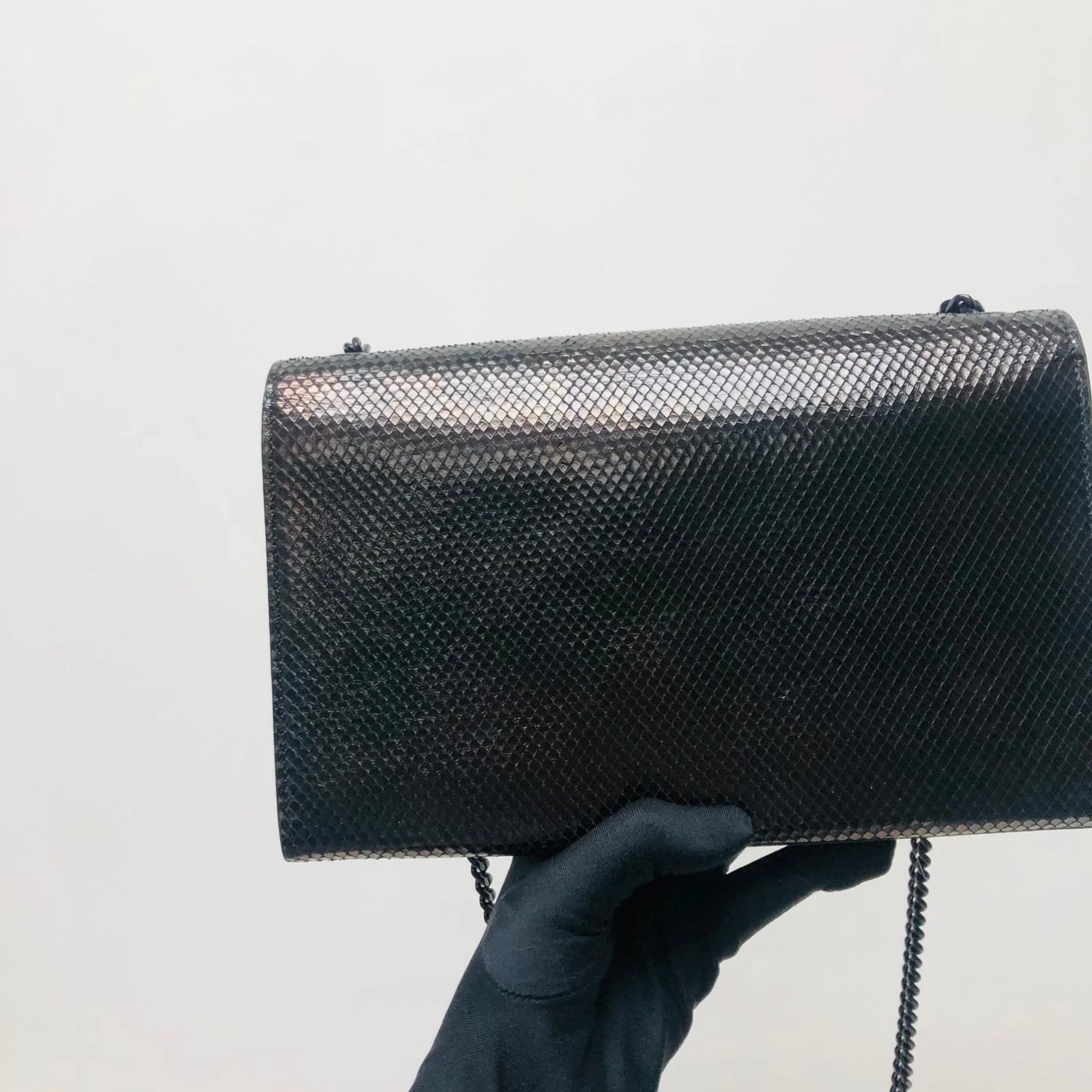 Classic Monogram Kate Satchel in Python-Effect Leather - Image 6