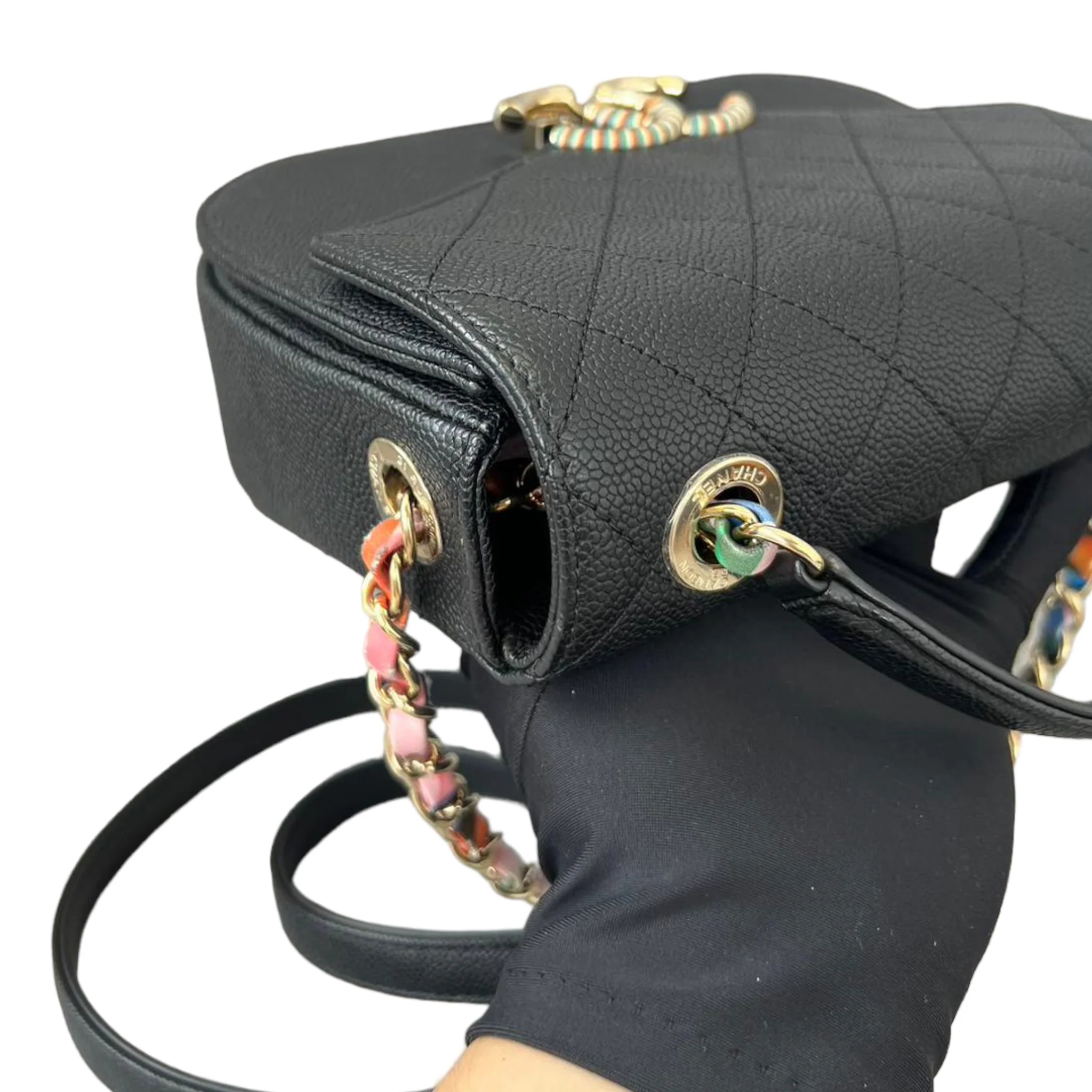 Coco Cuba CC Flap Caviar Leather Black GHW - Image 10