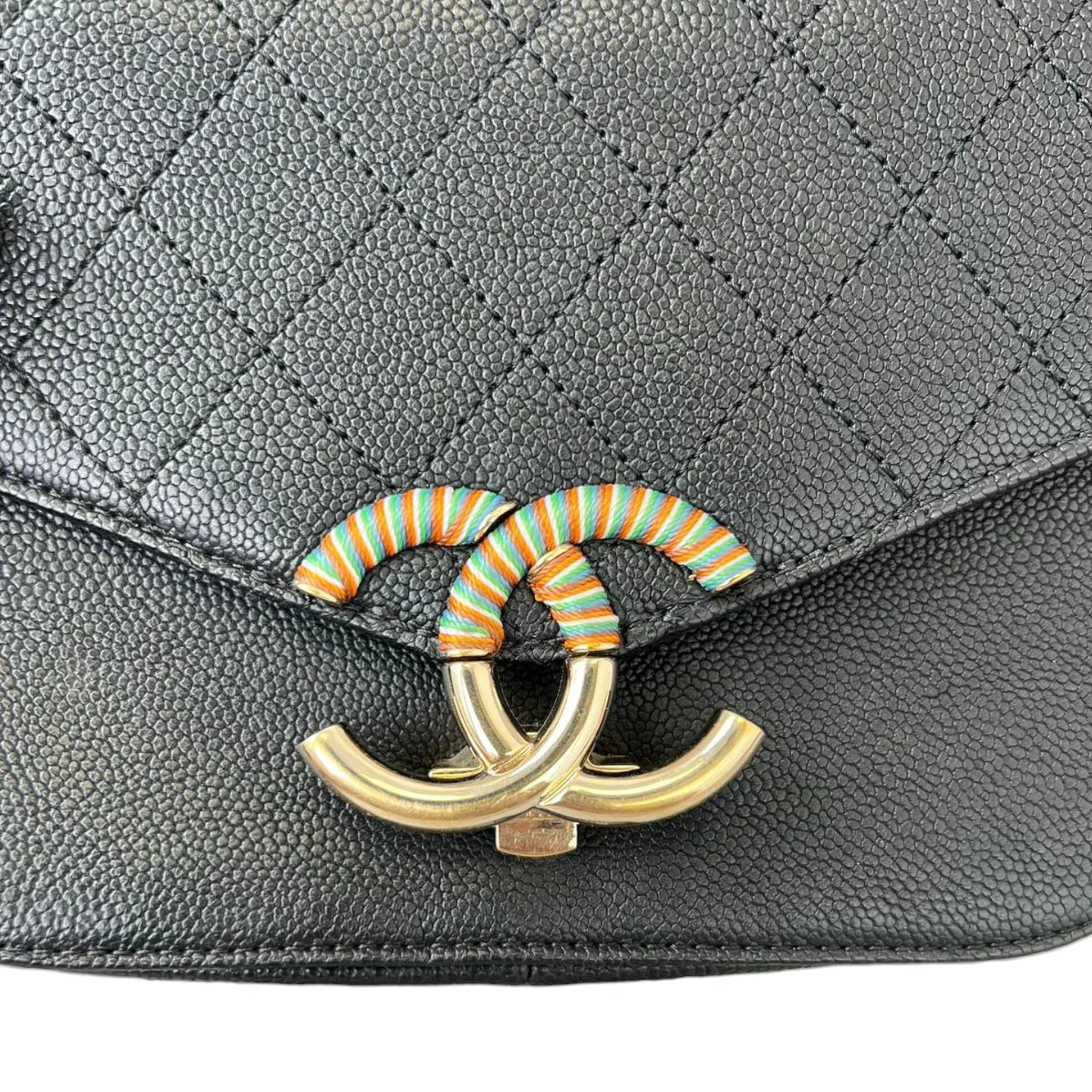 Coco Cuba CC Flap Caviar Leather Black GHW - Image 11