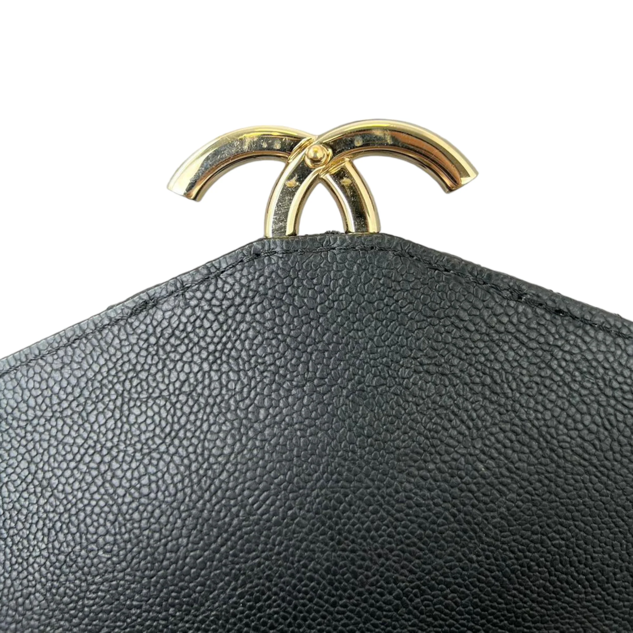 Coco Cuba CC Flap Caviar Leather Black GHW - Image 12
