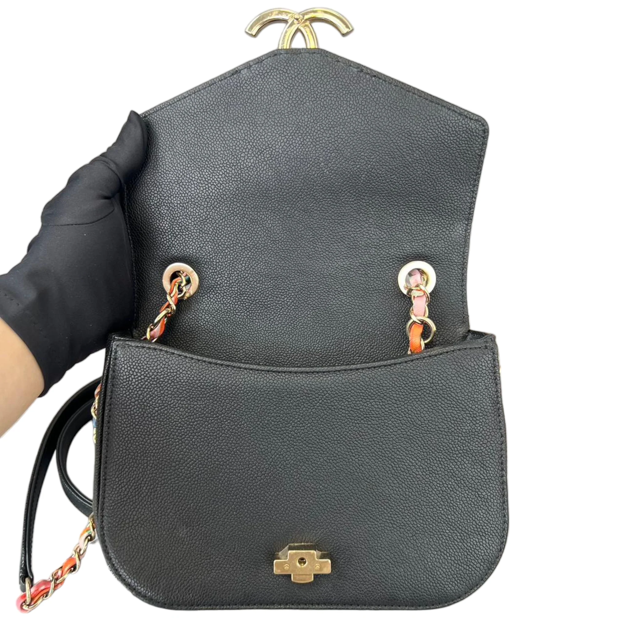 Coco Cuba CC Flap Caviar Leather Black GHW - Image 13