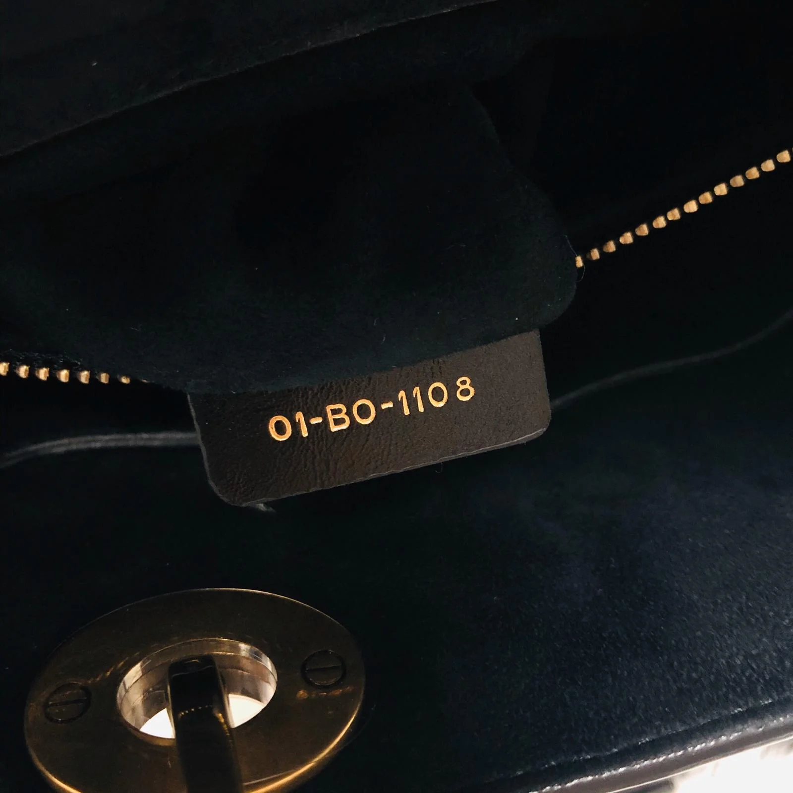 Lady Dior Bag Cannage Lambskin Leather Medium Black with Embellished Strap - Image 14