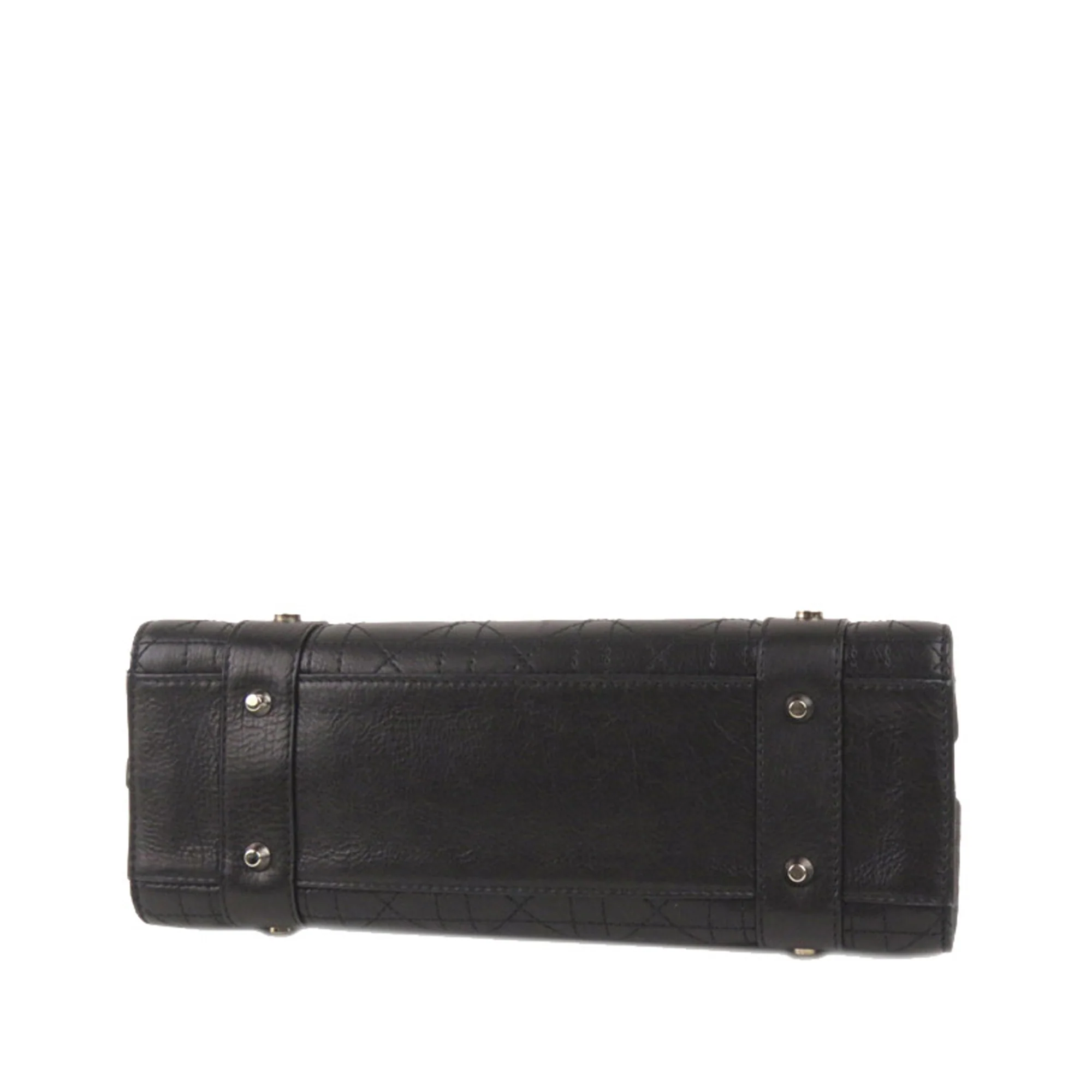 Cannage Lady Dior East West Leather Handbag Black - Image 3