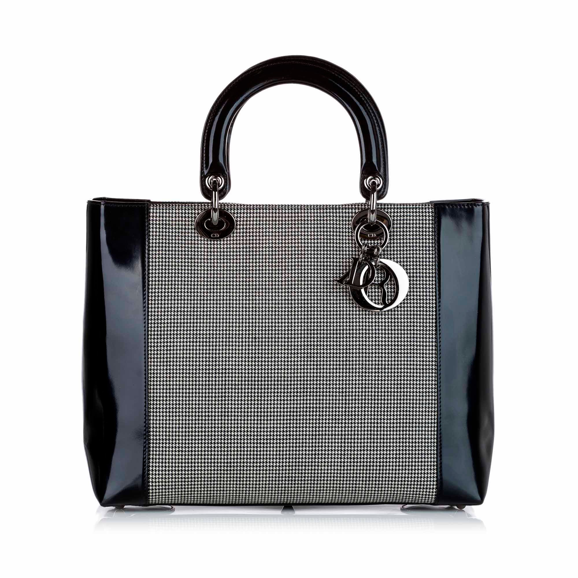 Dior Lady Dior Canvas Satchel Gray - Image 3
