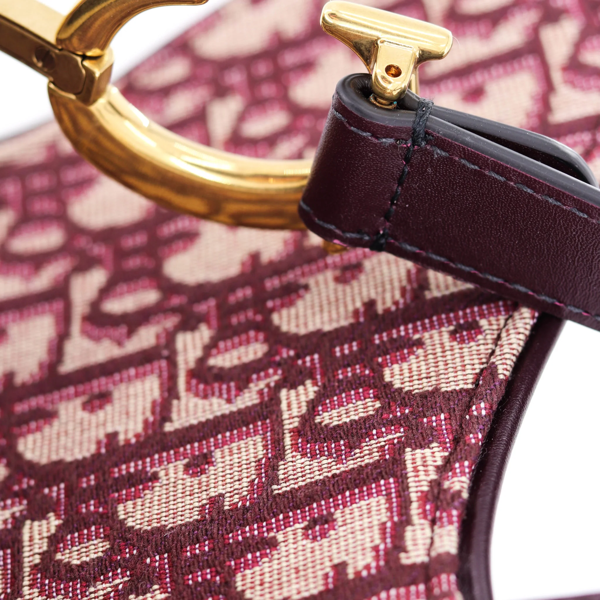Oblique saddle bag burgundy - Image 10