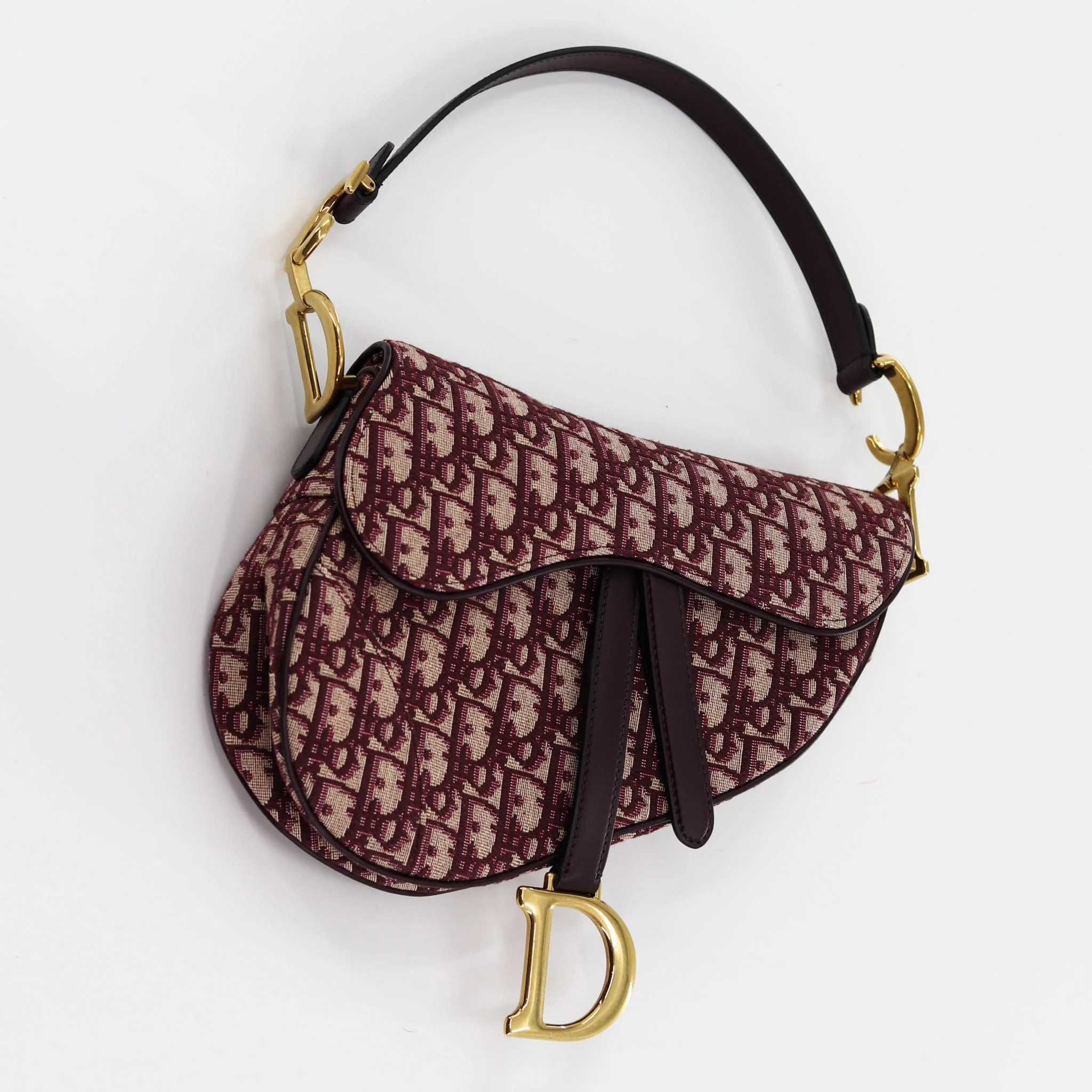 Oblique saddle bag burgundy - Image 14