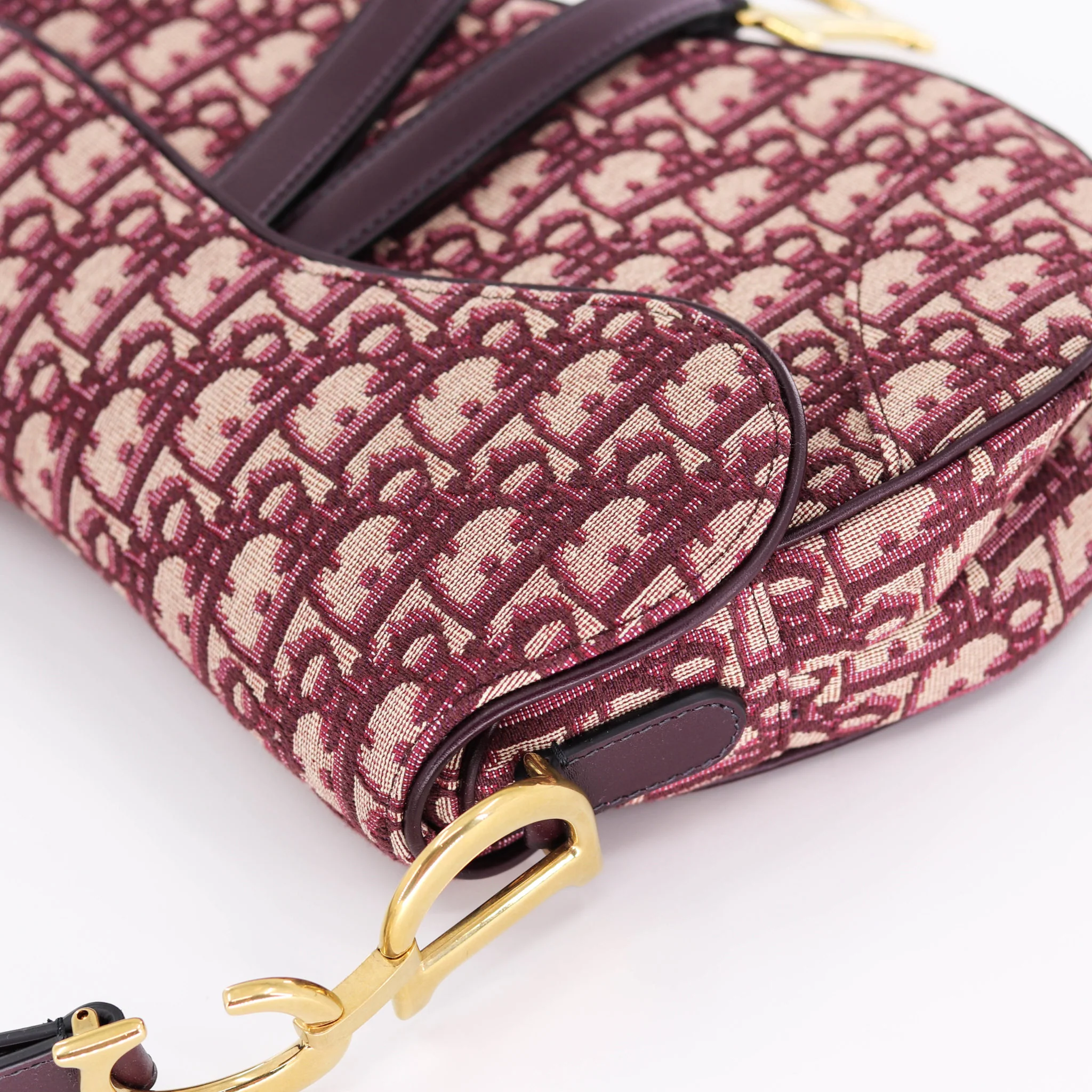 Oblique saddle bag burgundy - Image 18