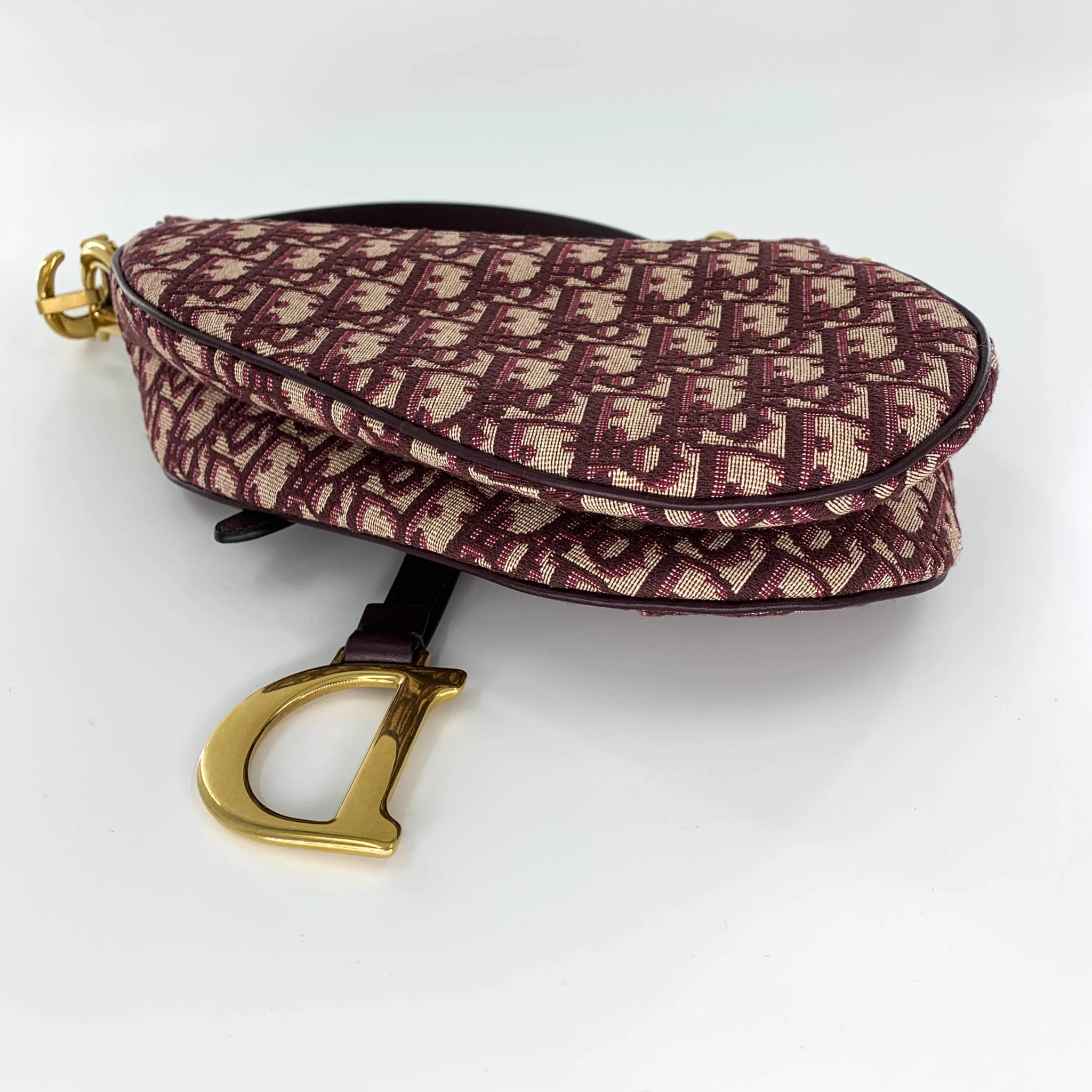 Oblique saddle bag burgundy - Image 8