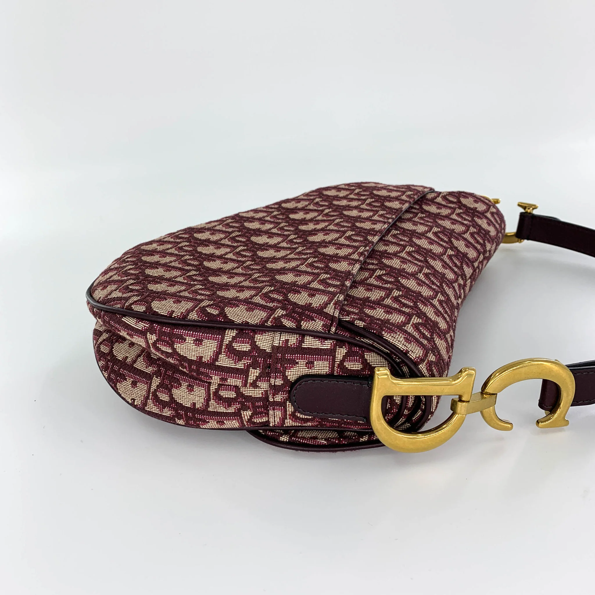 Oblique saddle bag burgundy - Image 9
