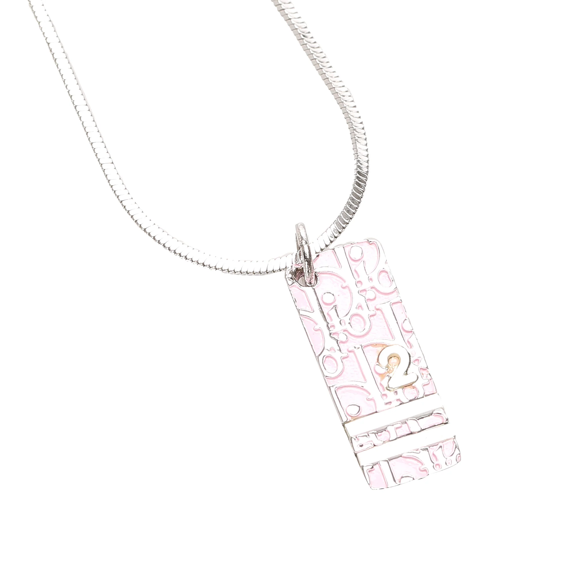 Oblique Trotter Pendant Necklace Pink - Image 2