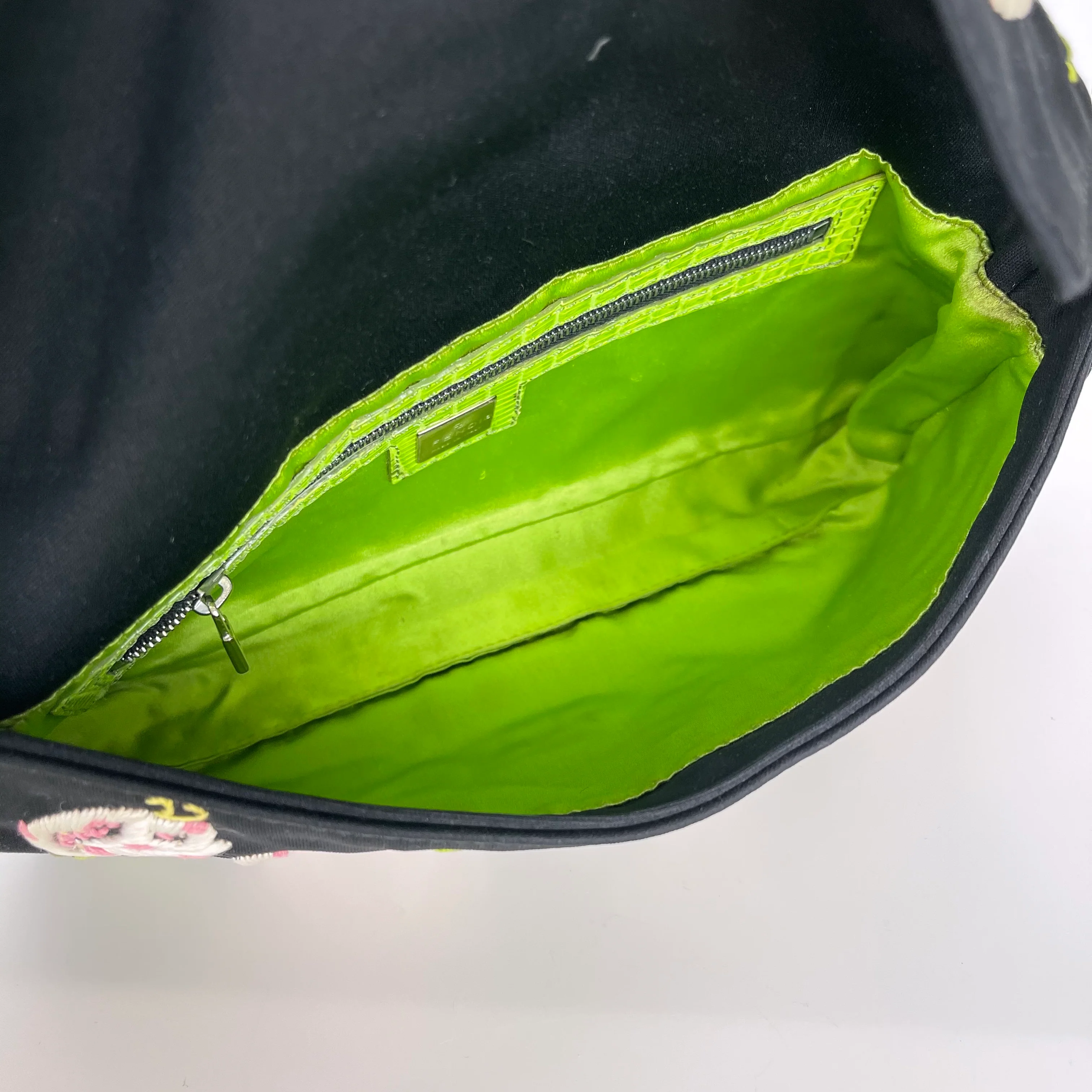 Embroidered Flowers and Lizard Trim Baguette - Image 8