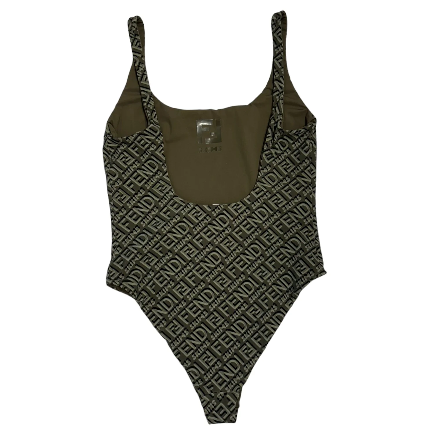 High Leg One-Piece Swimsuit Green Size Medium - Image 2
