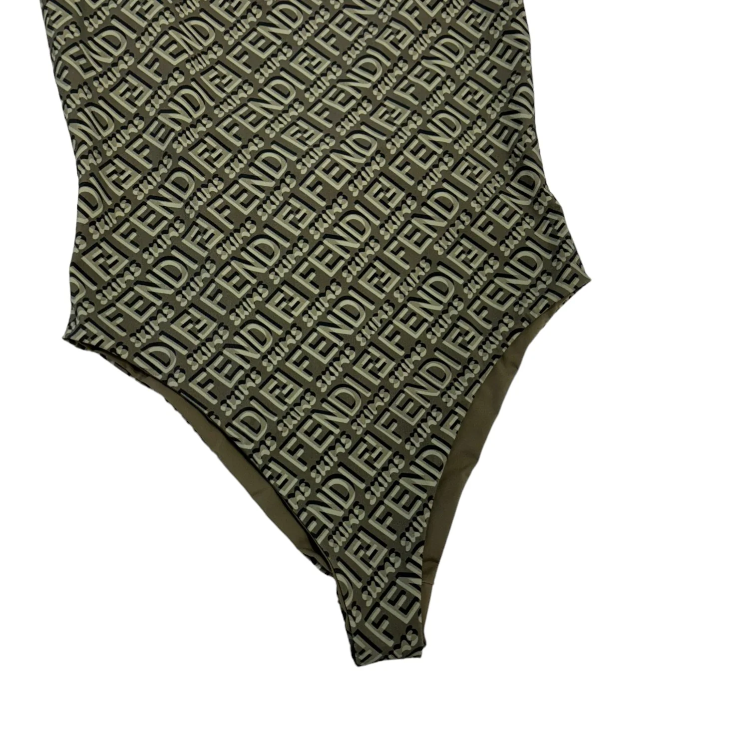 High Leg One-Piece Swimsuit Green Size Medium - Image 7