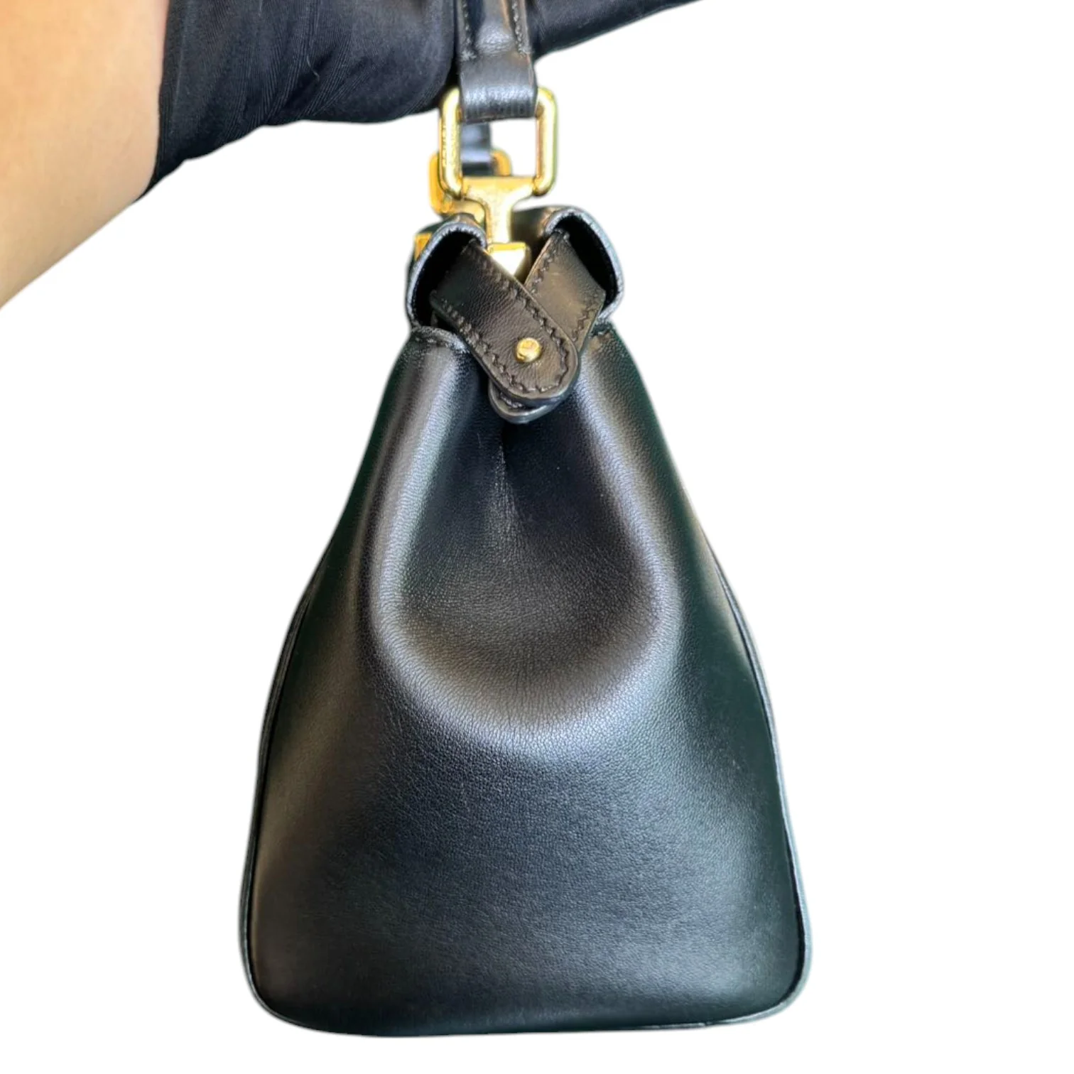 Peekaboo Iconic Satchel Mini Nappa Lambskin Black GHW - Image 5