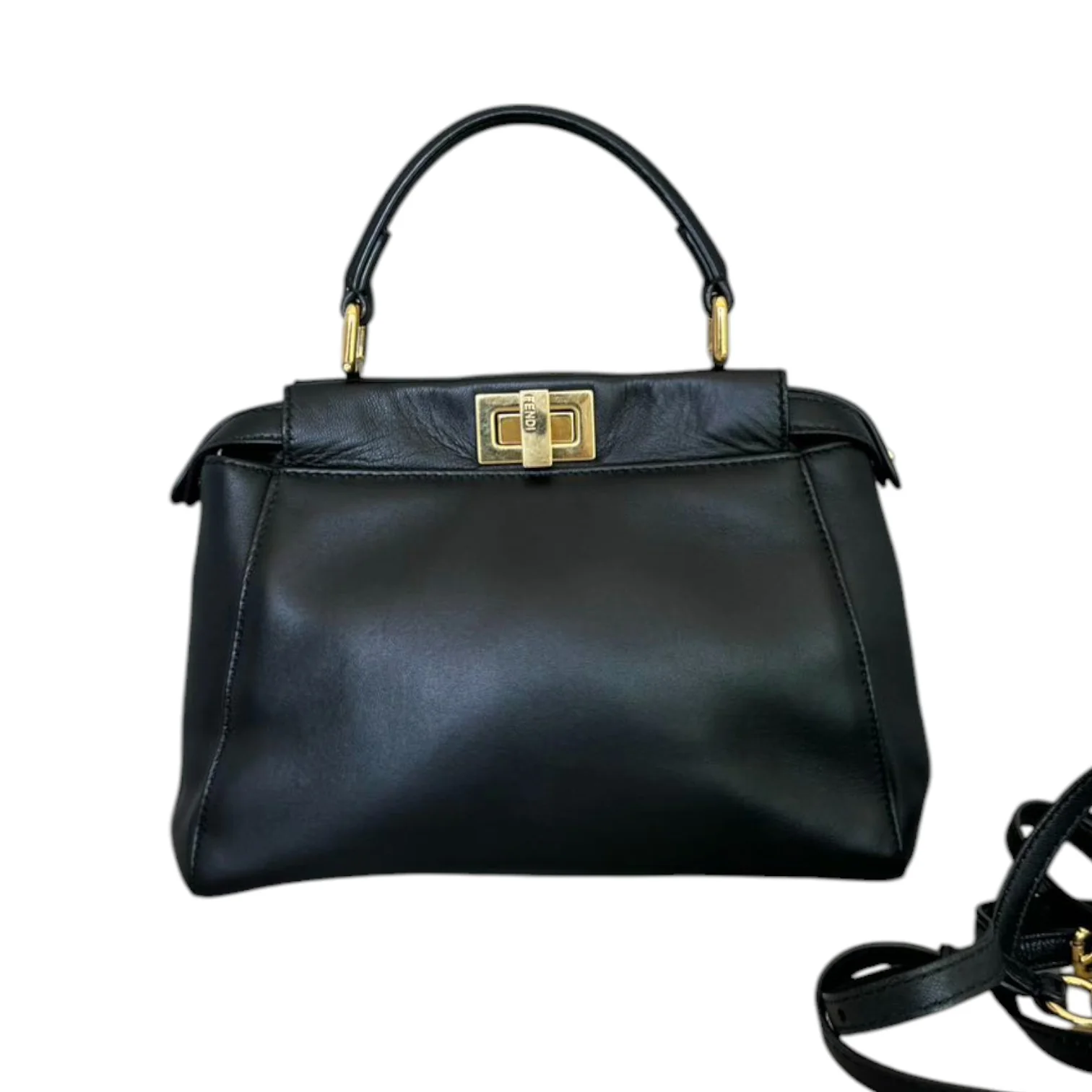 Peekaboo Satchel Mini Nappa Lambskin Leather Black GHW - Image 2