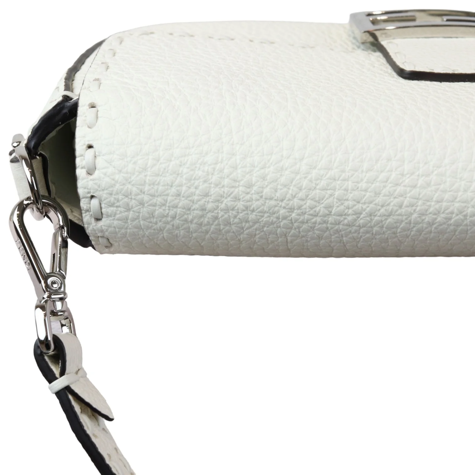 Selleria Baguette Shoulder Calfskin leather White SHW - Image 15