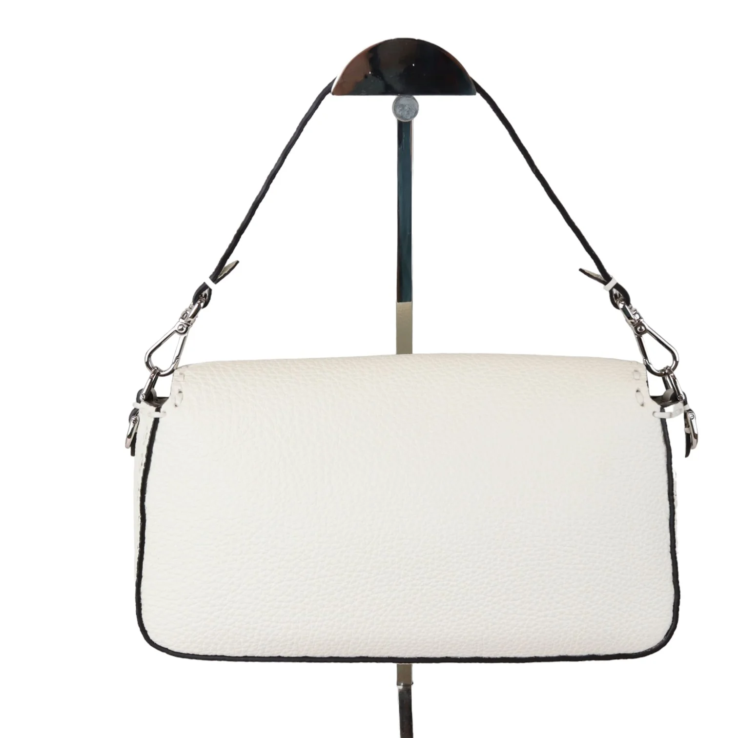 Selleria Baguette Shoulder Calfskin leather White SHW - Image 4