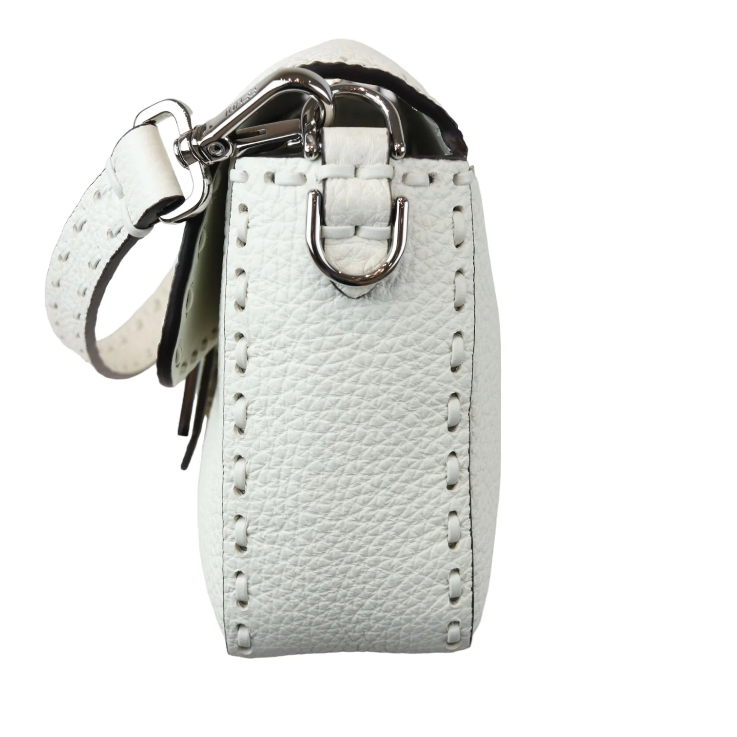 Selleria Baguette Shoulder Calfskin leather White SHW - Image 7