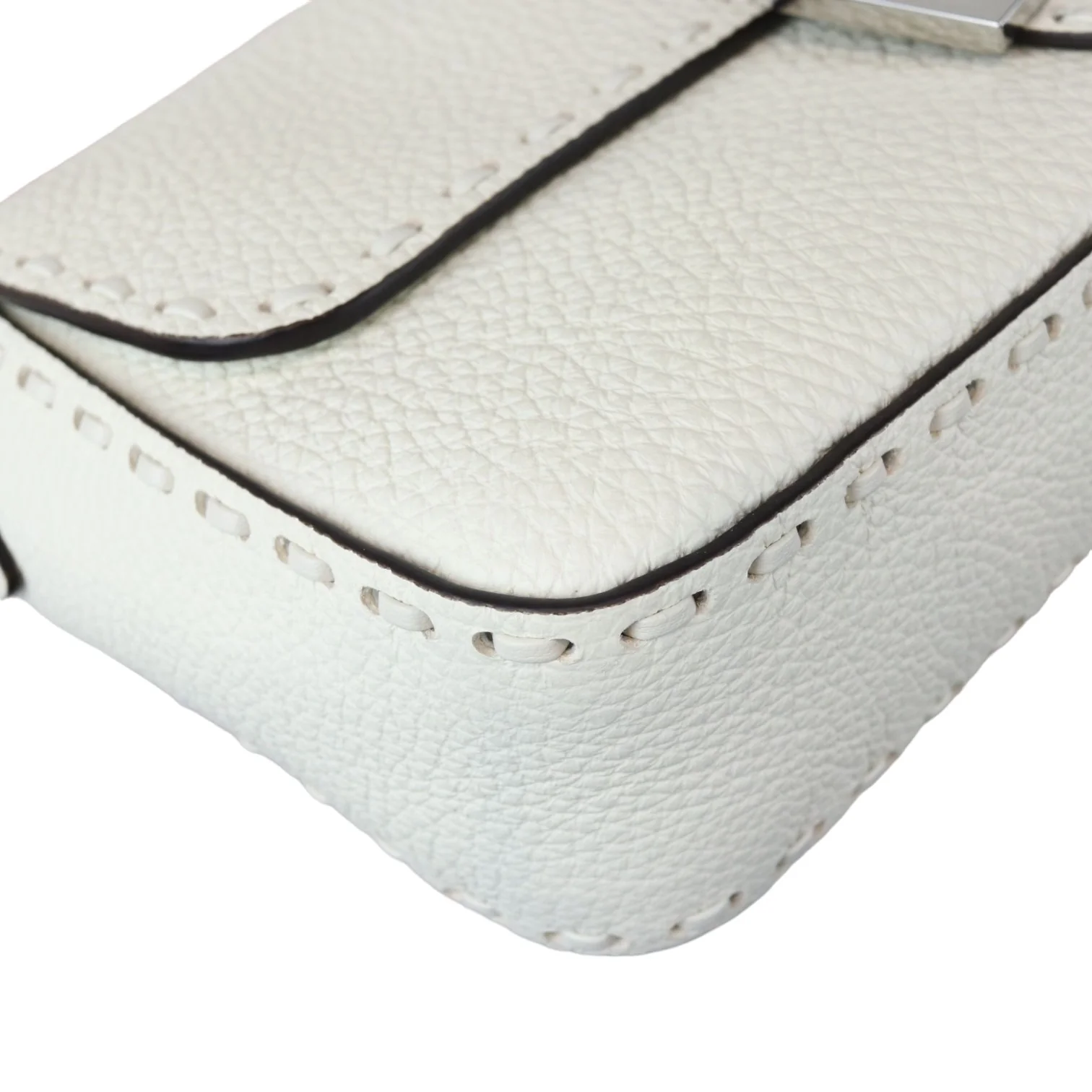 Selleria Baguette Shoulder Calfskin leather White SHW - Image 8