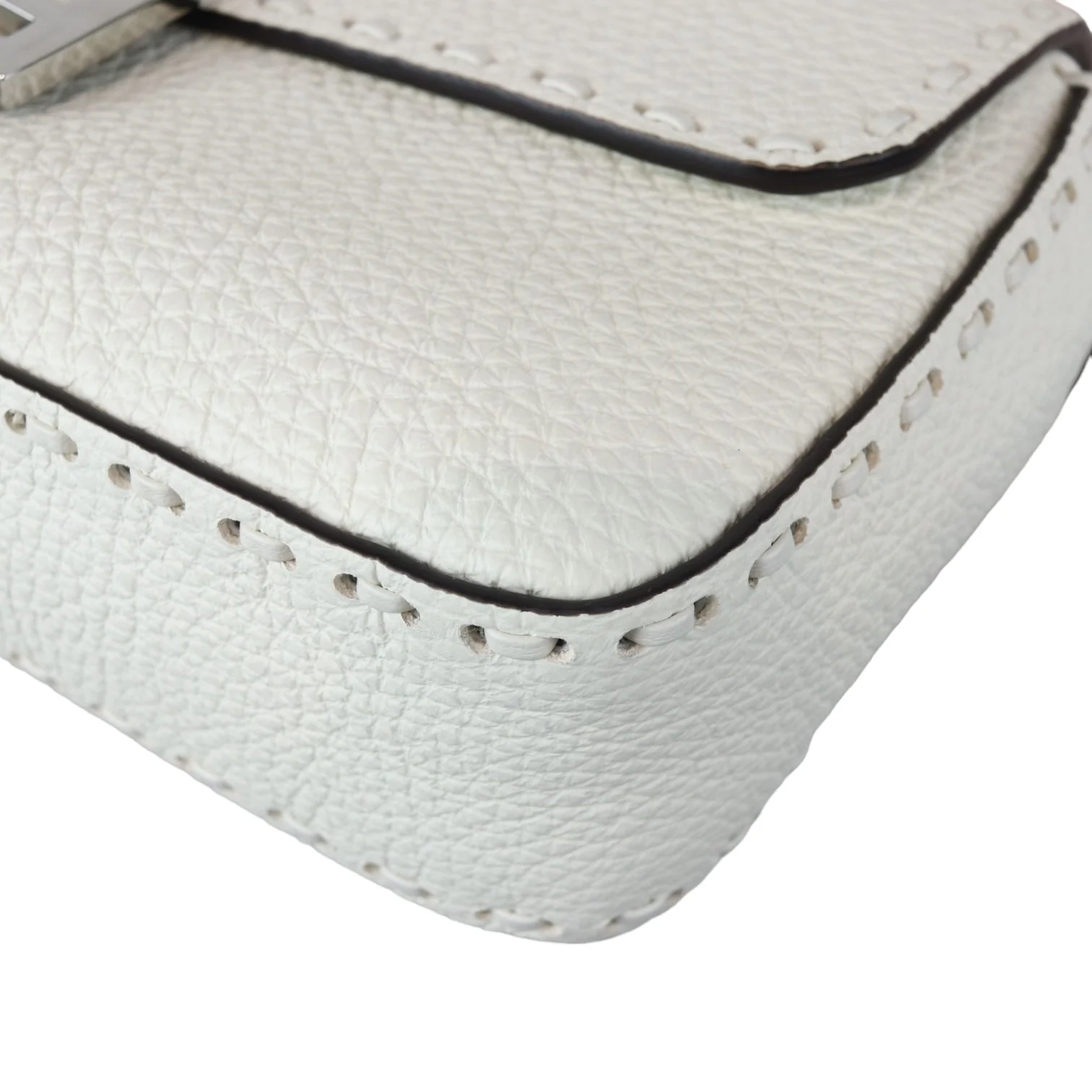 Selleria Baguette Shoulder Calfskin leather White SHW - Image 9