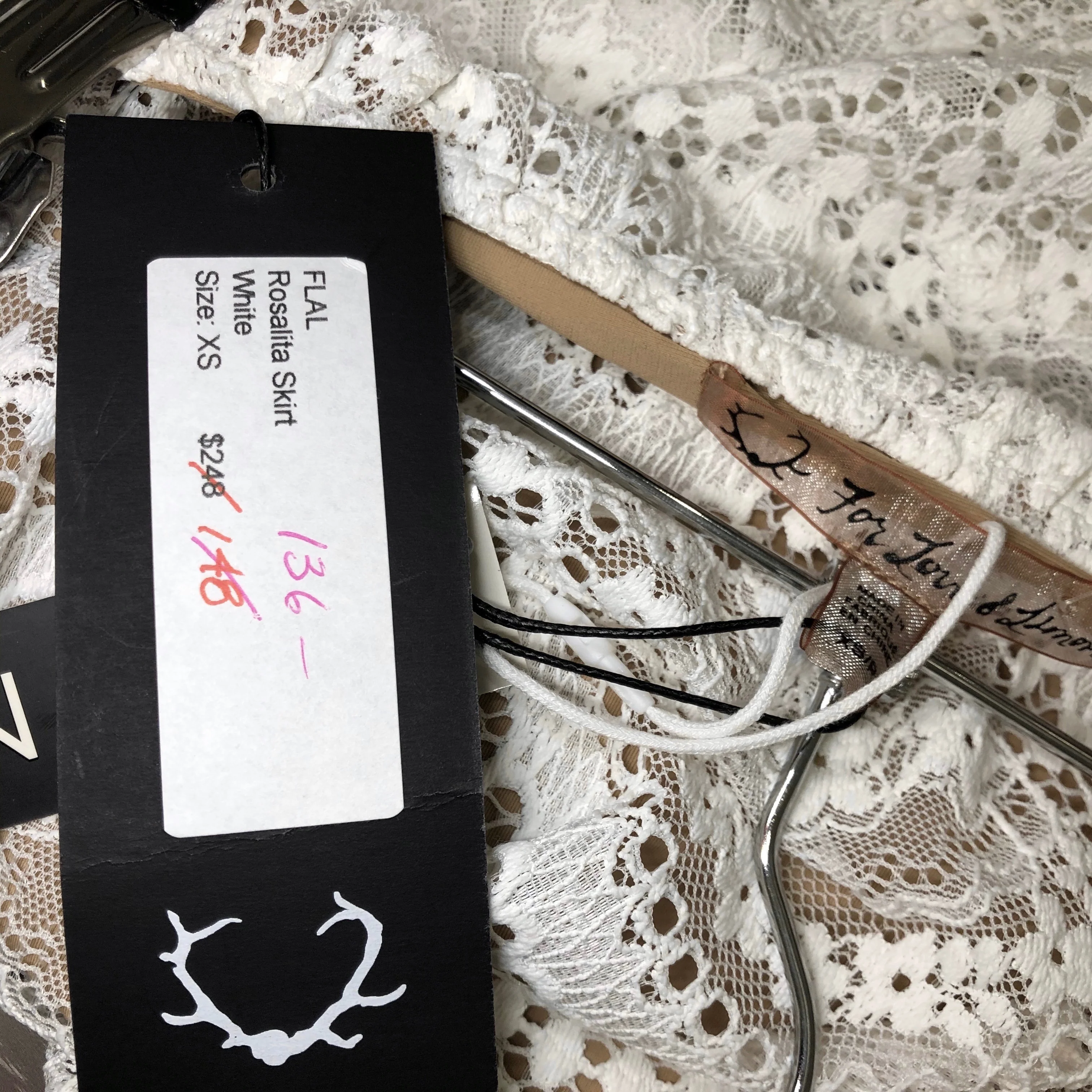 Rosalita Lace Skirt in White - Image 3