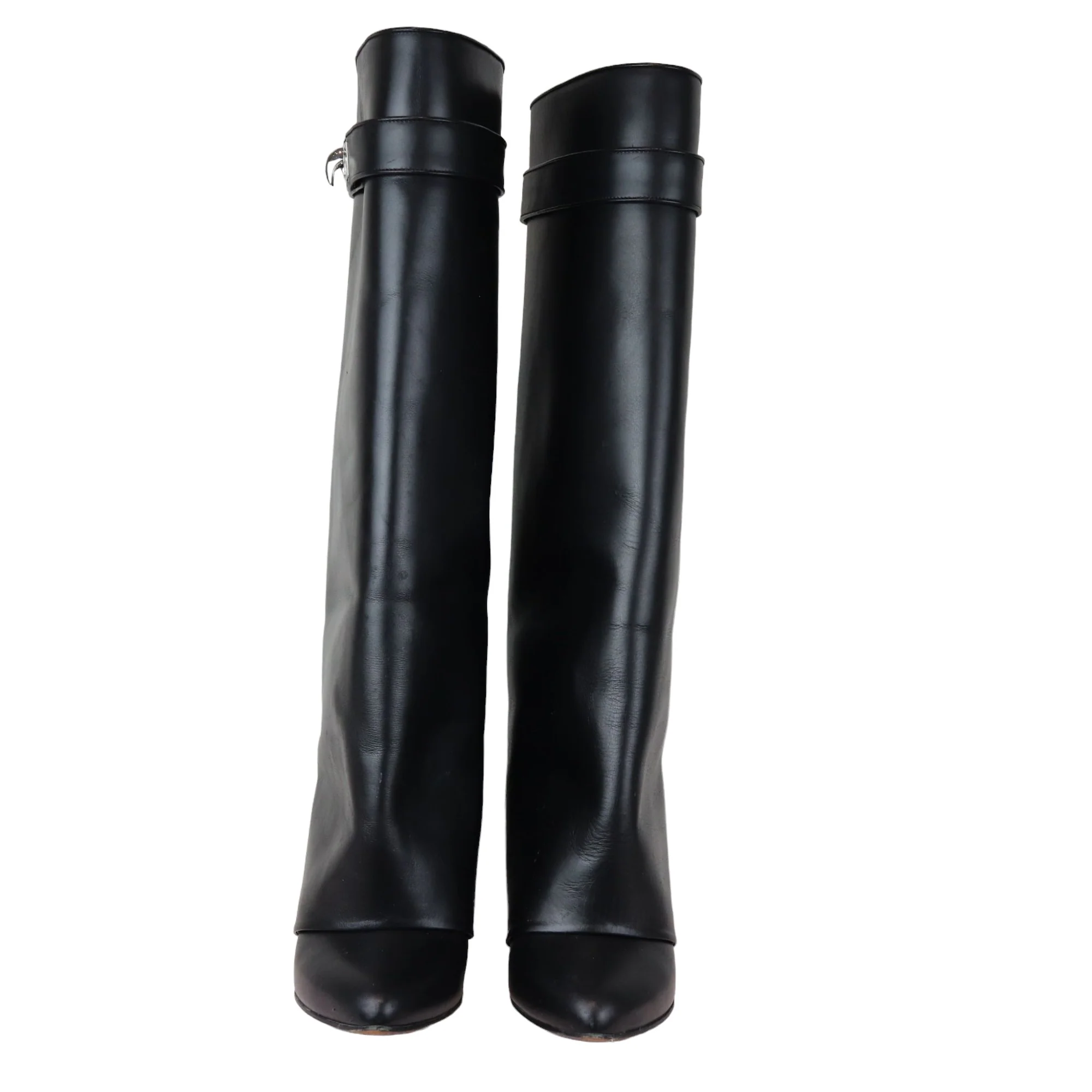 Newton Over the Knee Boots Calfskin Black Size 38 - Image 3