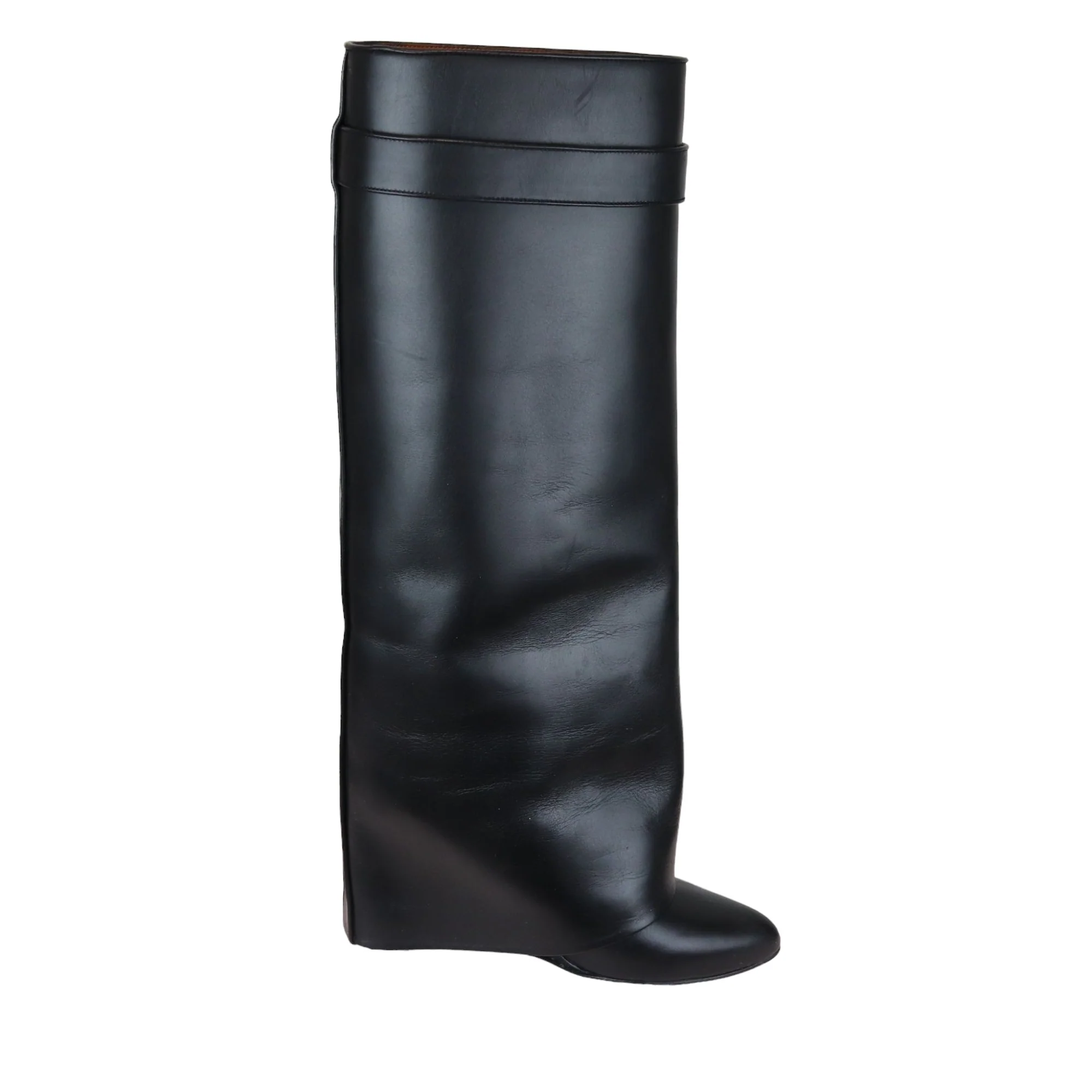Newton Over the Knee Boots Calfskin Black Size 38 - Image 5