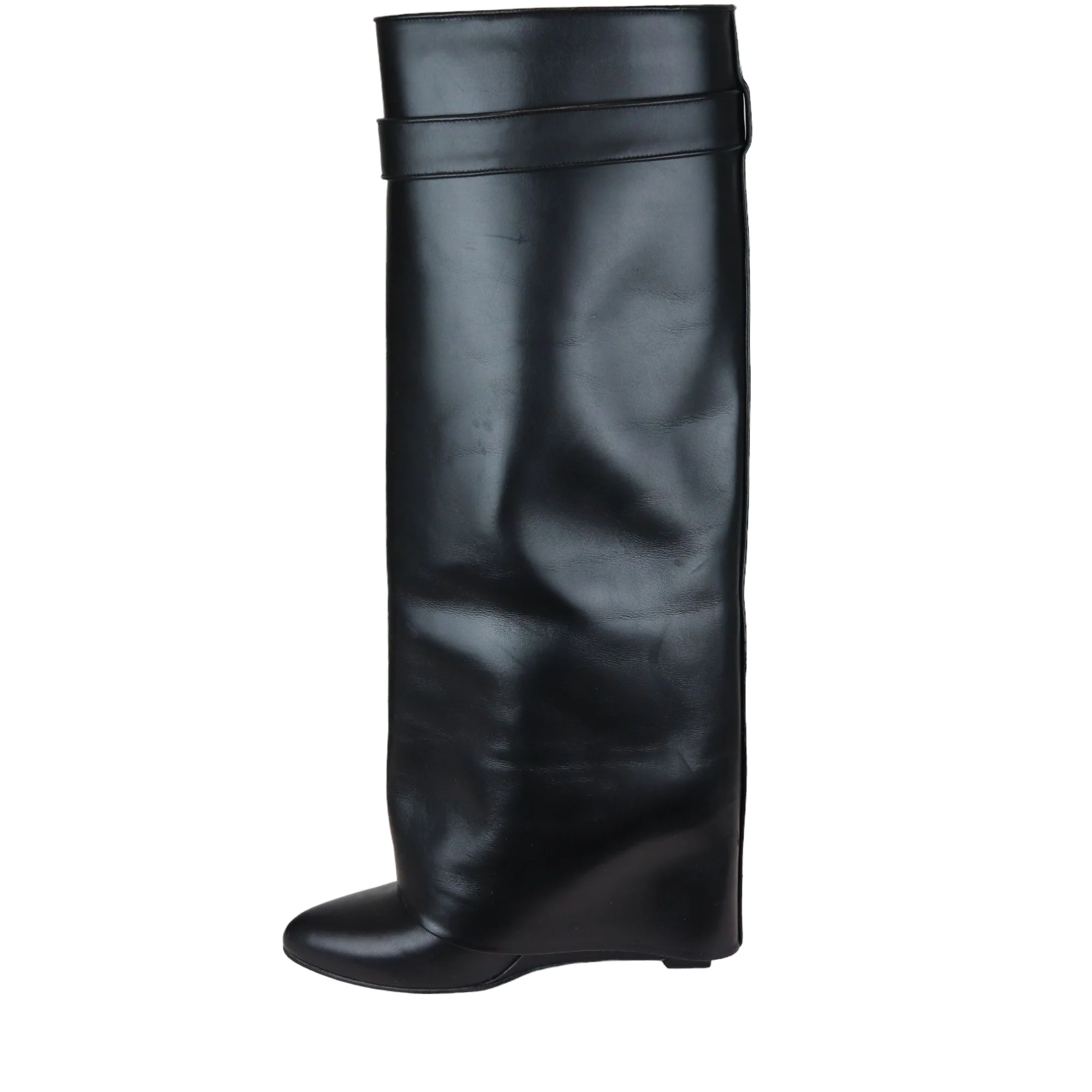 Newton Over the Knee Boots Calfskin Black Size 38 - Image 6