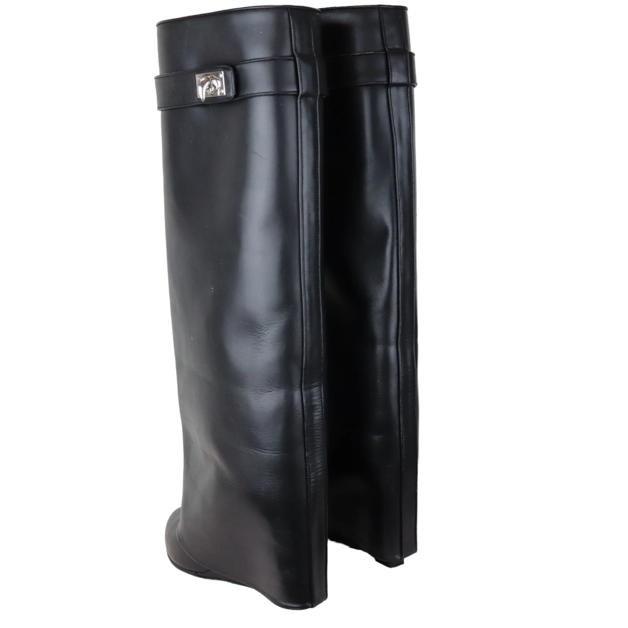 Newton Over the Knee Boots Calfskin Black Size 38 - Image 9
