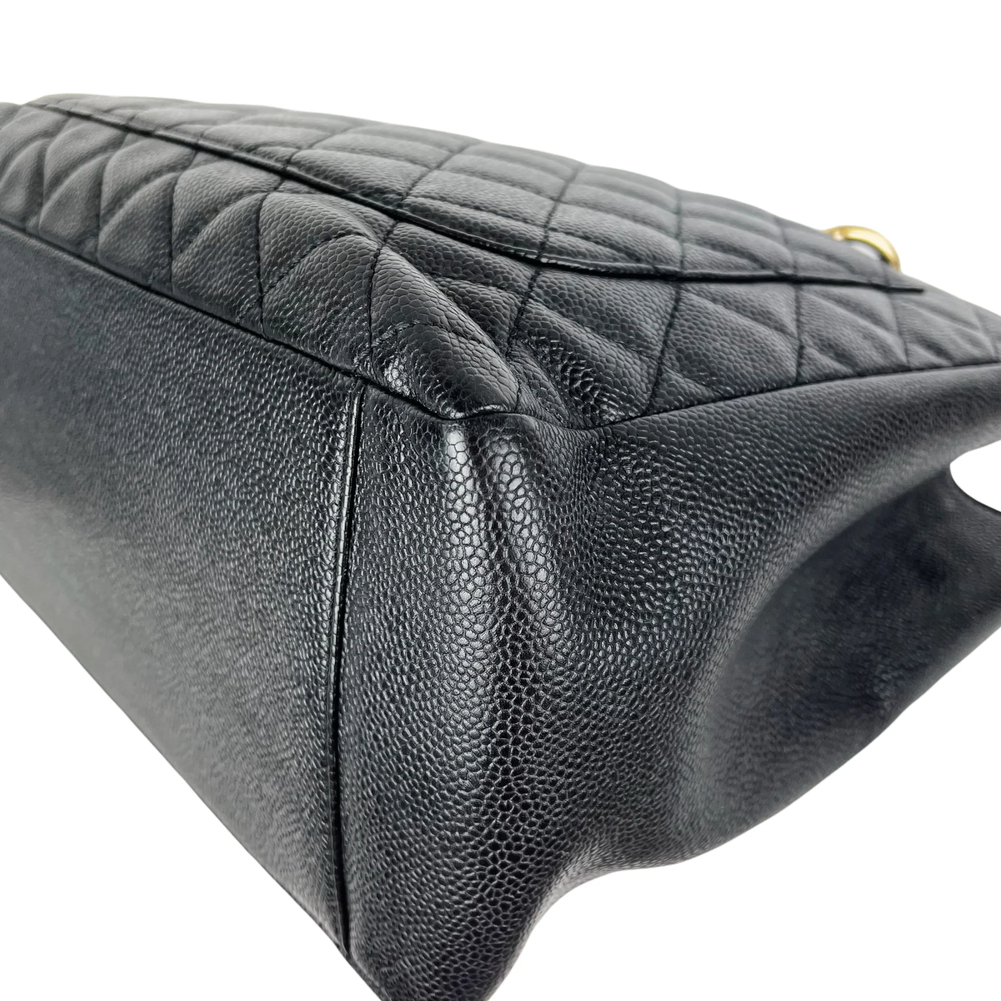 Grand Shopping Tote Caviar Black GHW - Image 8