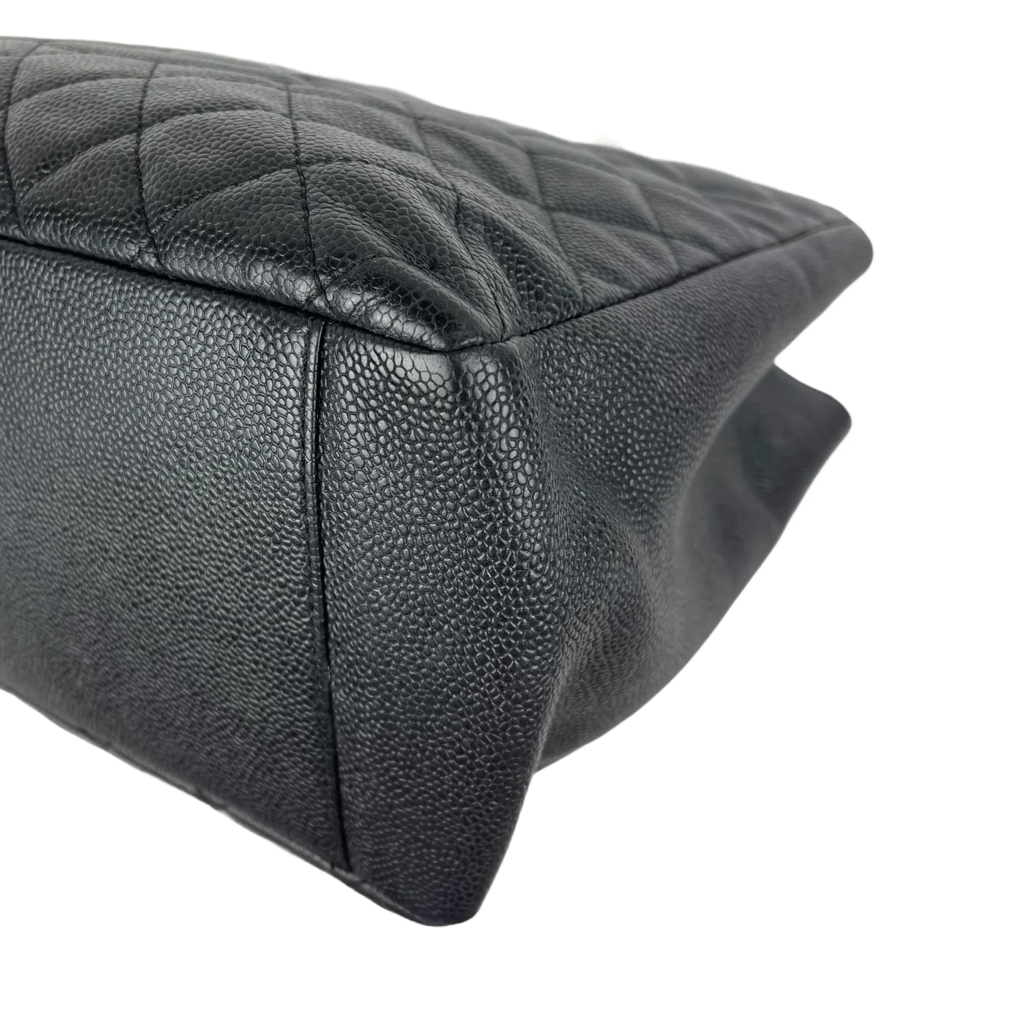 Grand Shopping Tote Caviar Black GHW - Image 9
