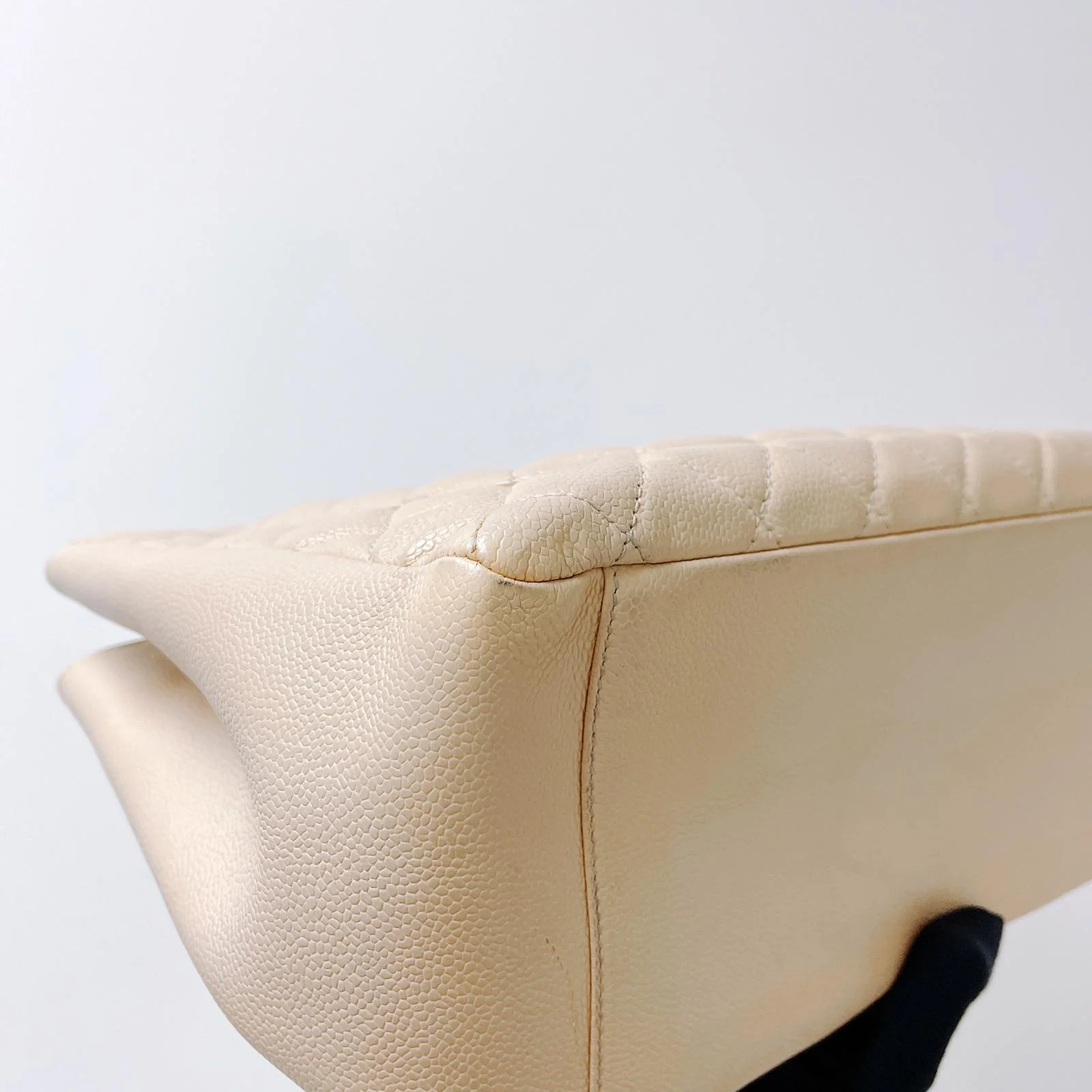 Grand Shopping Tote GST Beige SHW - Image 12