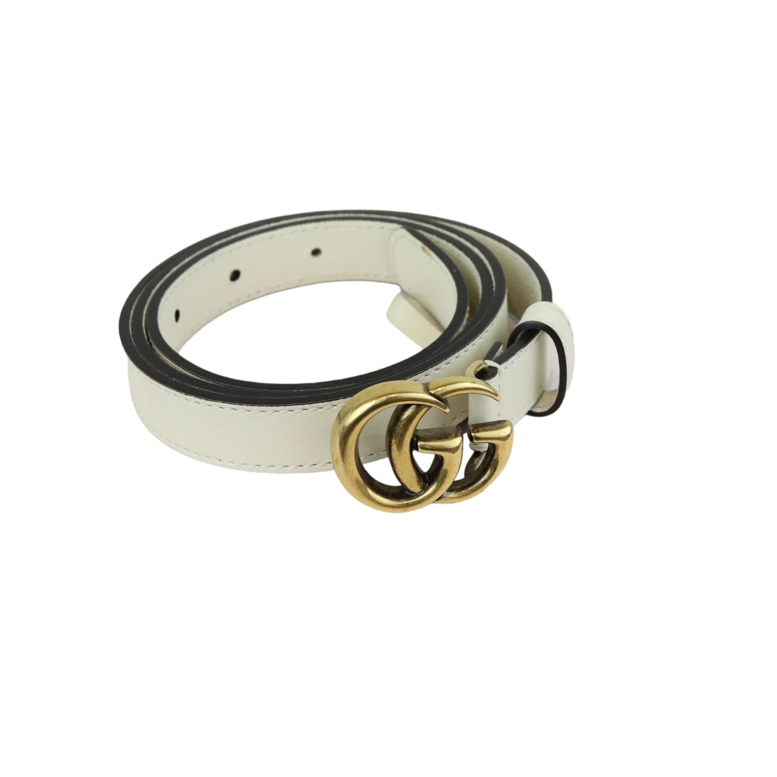 Double G Belt Calfskin Mystic White Size 80 GHW - Image 4