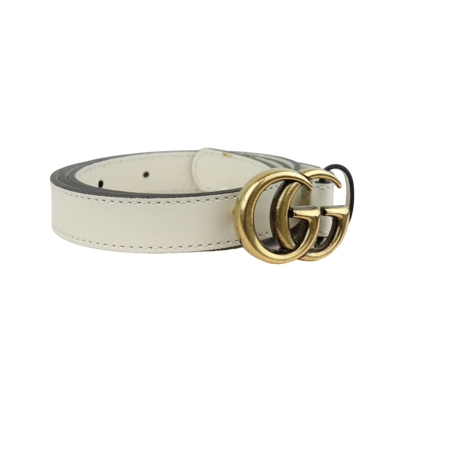 Double G Belt Calfskin Mystic White Size 80 GHW - Image 8