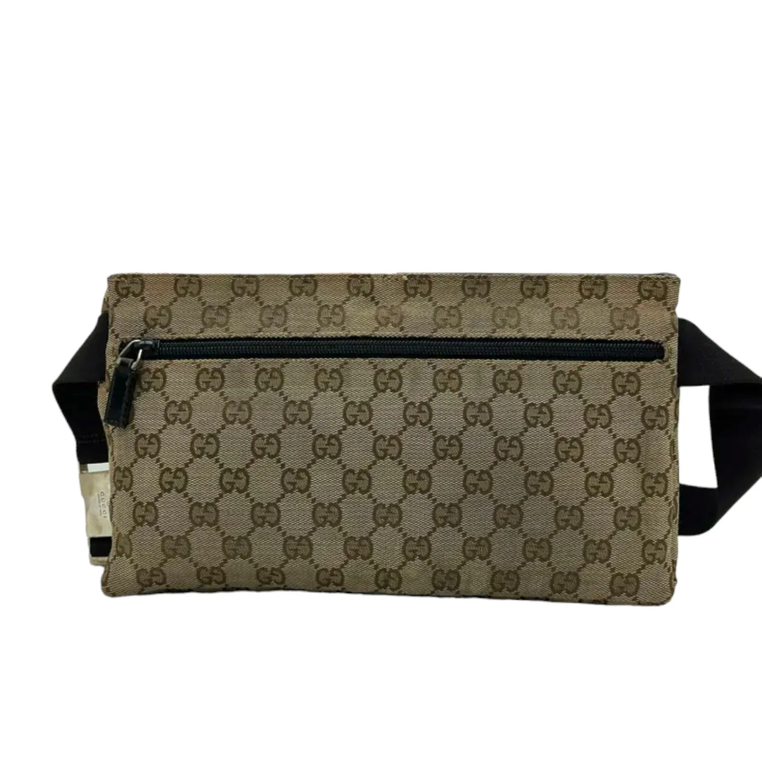 Double Pocket Waist Bag GG Supreme Monogram Canvas Beige SHW - Image 2