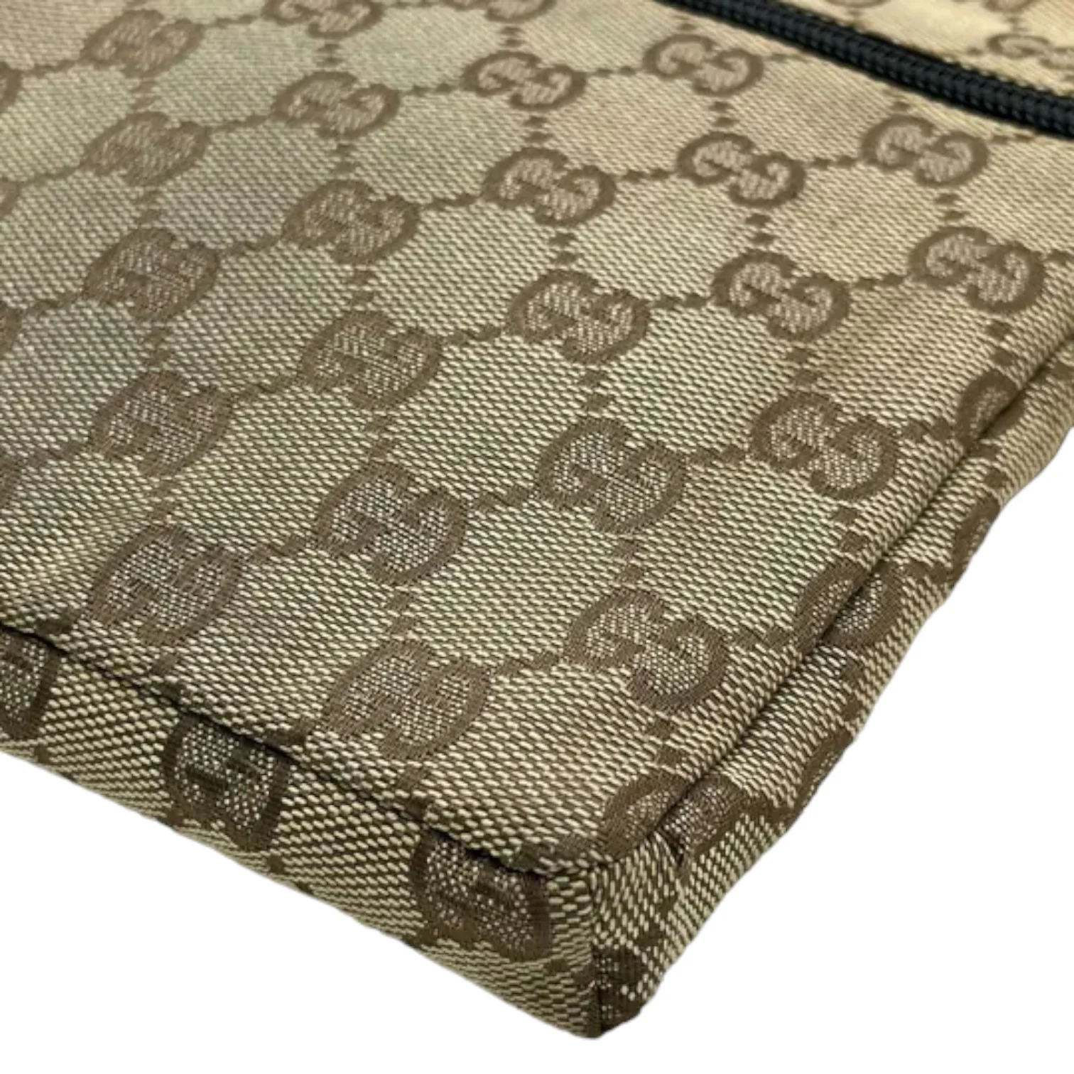 Double Pocket Waist Bag GG Supreme Monogram Canvas Beige SHW - Image 9