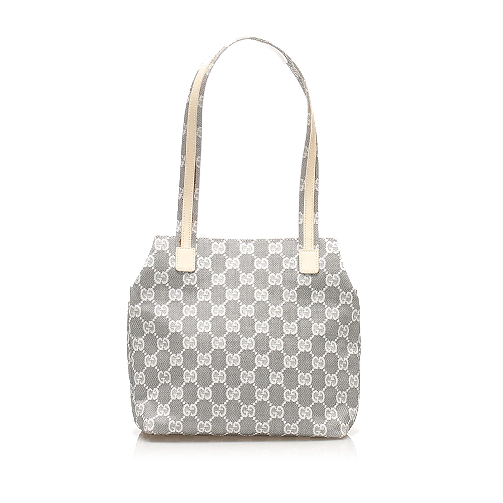 GG Canvas Tote Bag Gray SHW - Image 2