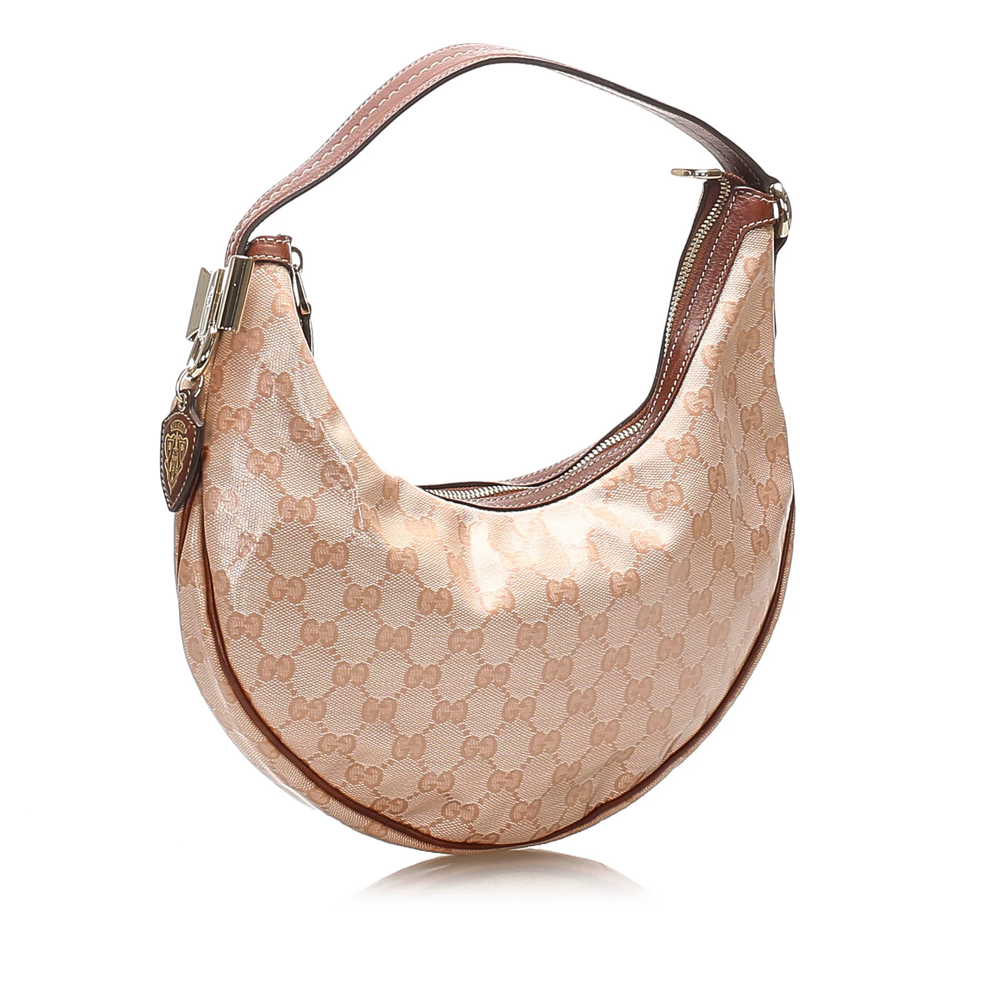 GG Crystal Hobo Bag Brown - Image 2