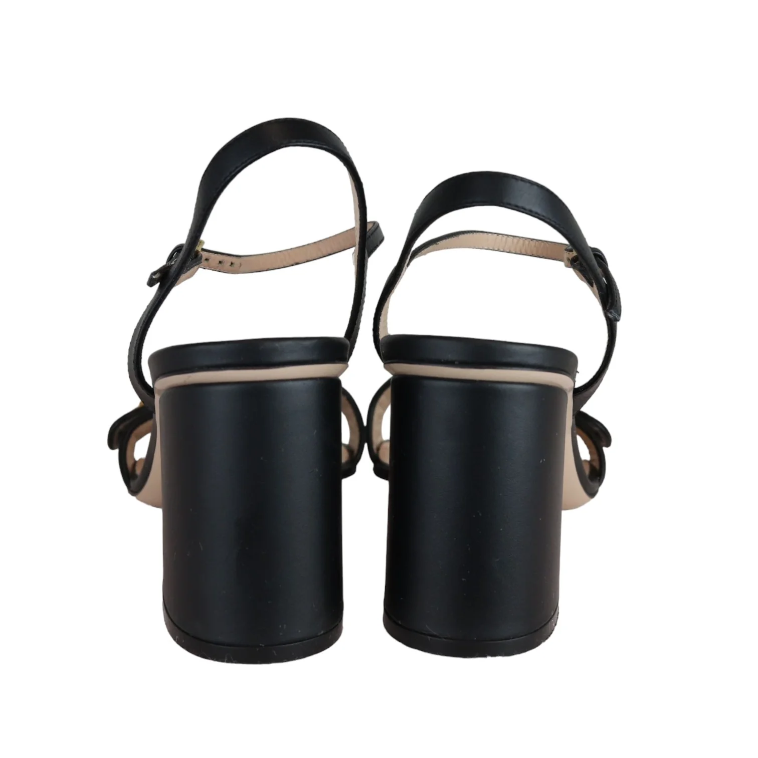 GG Marmont Ankle Wrap Sandals Calfskin Black Size 38 - Image 9