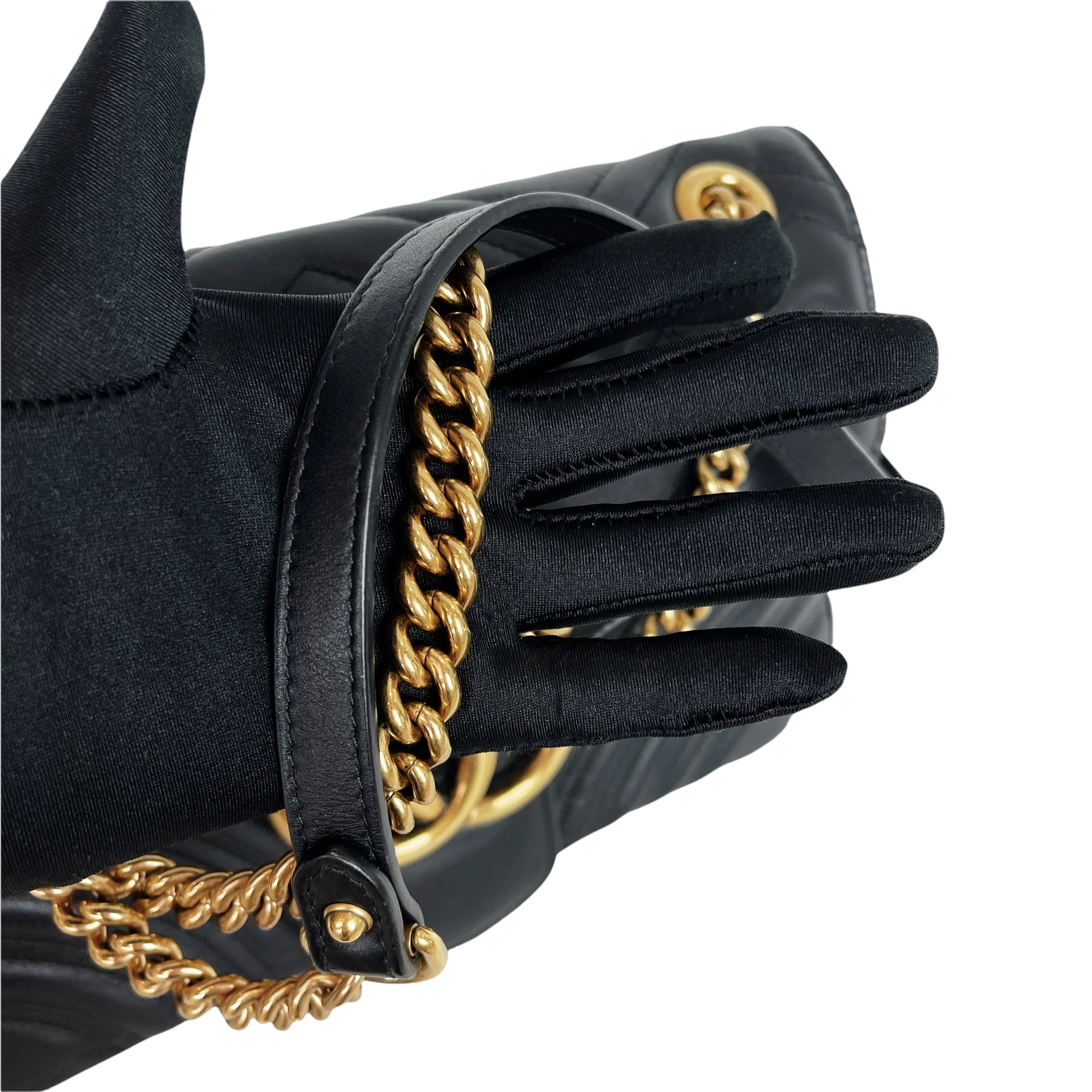 GG Marmont Black Calfskin Medium GHW - Image 10