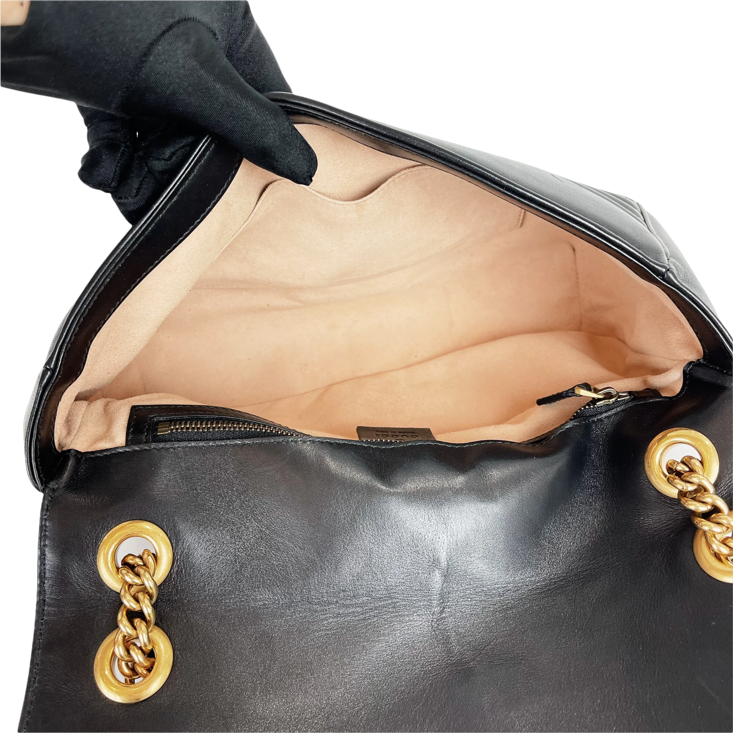 GG Marmont Black Calfskin Medium GHW - Image 13