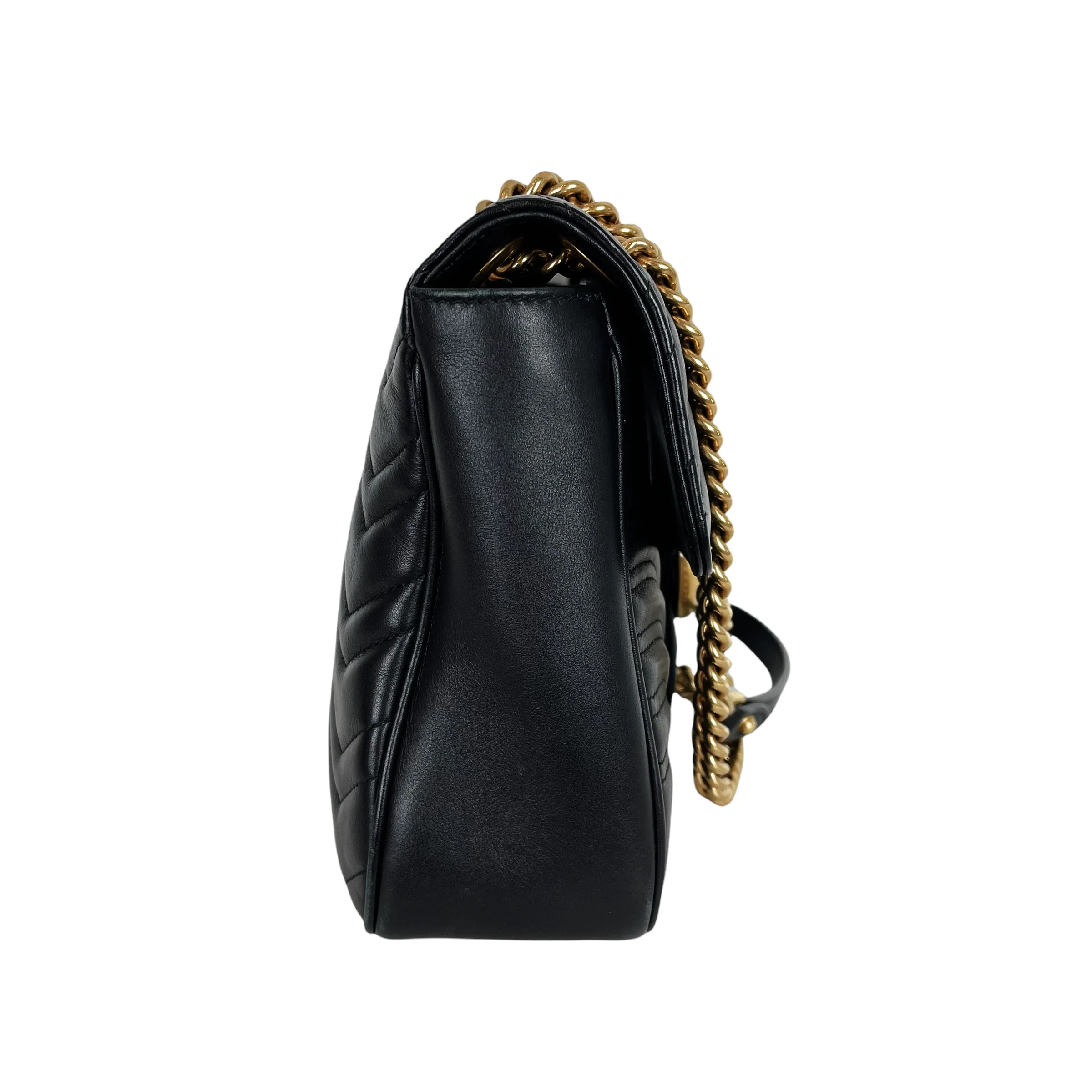 GG Marmont Black Calfskin Medium GHW - Image 3