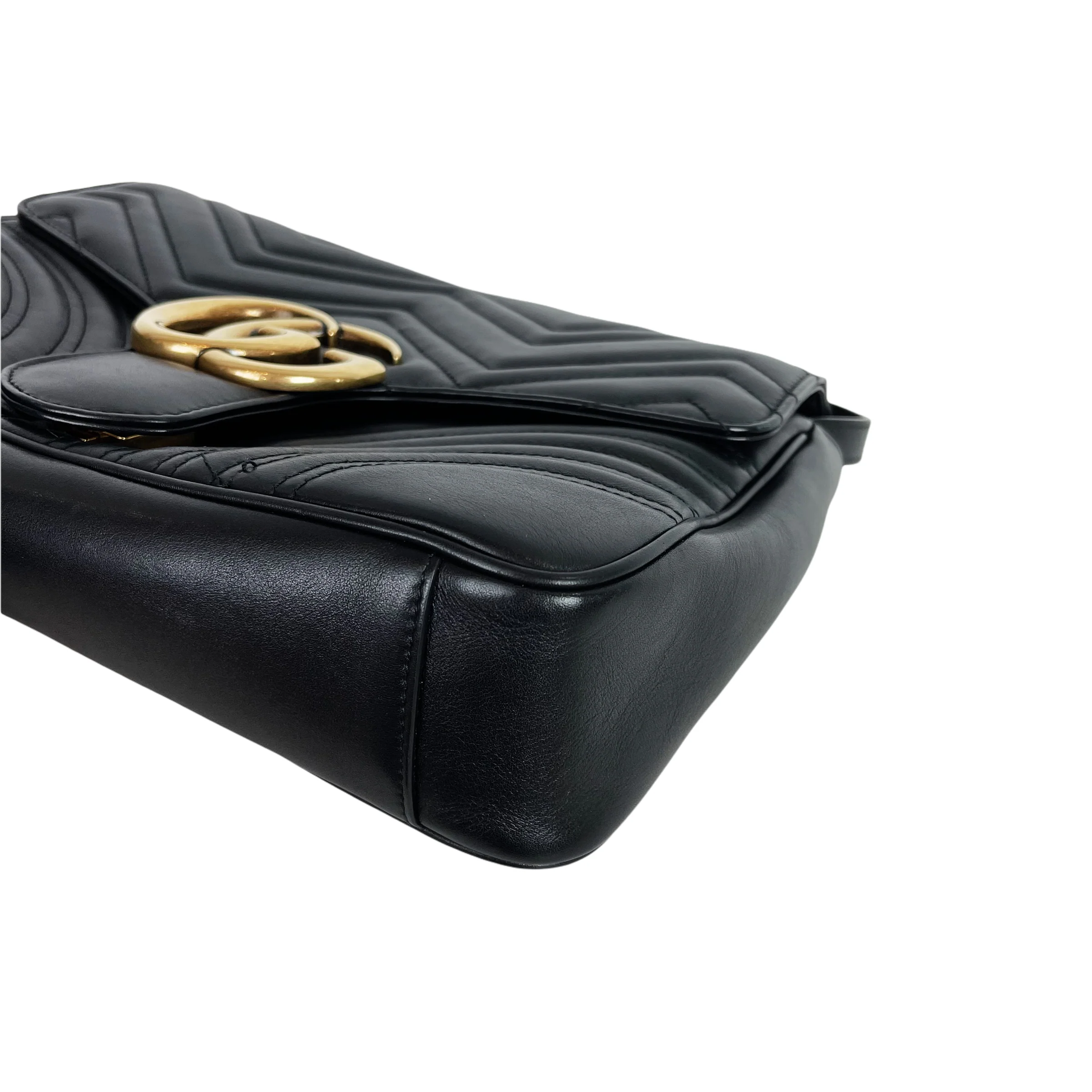 GG Marmont Black Calfskin Medium GHW - Image 5
